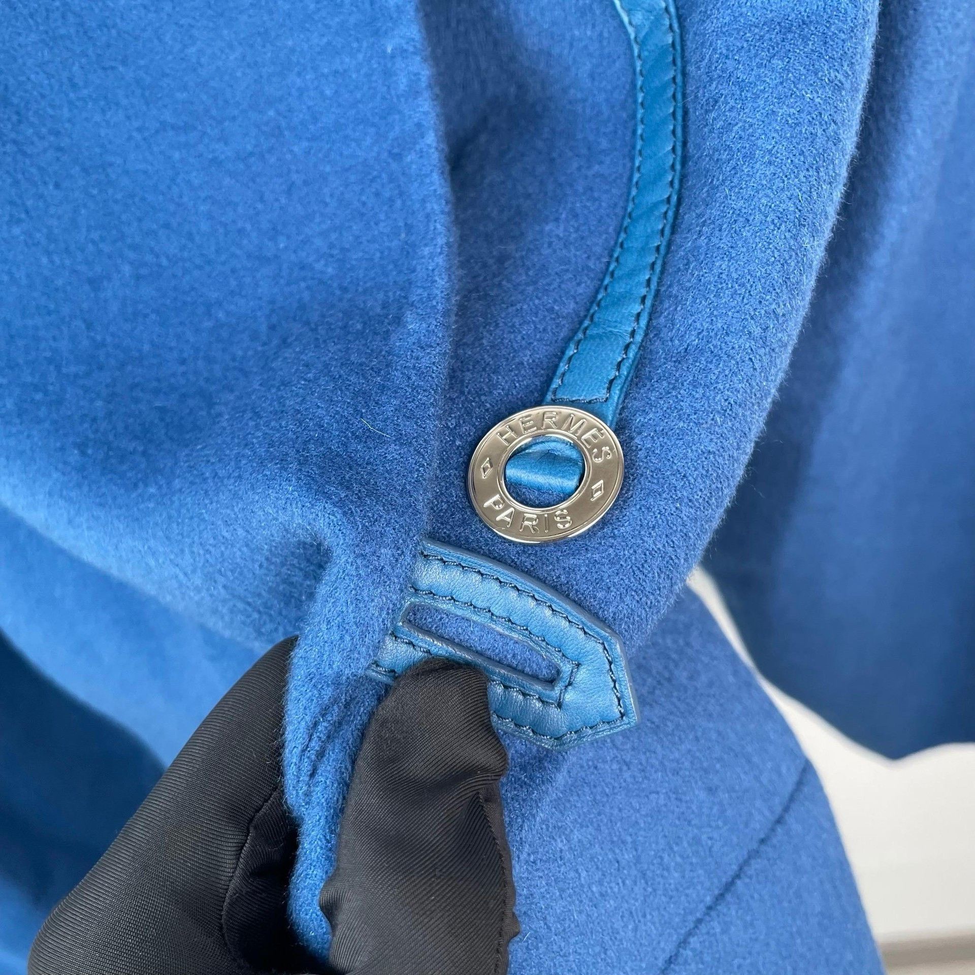 Hermes Hermes Blue Short Cashmere Coat Size XS / US 0-2 / IT 36-38 - 4 Thumbnail