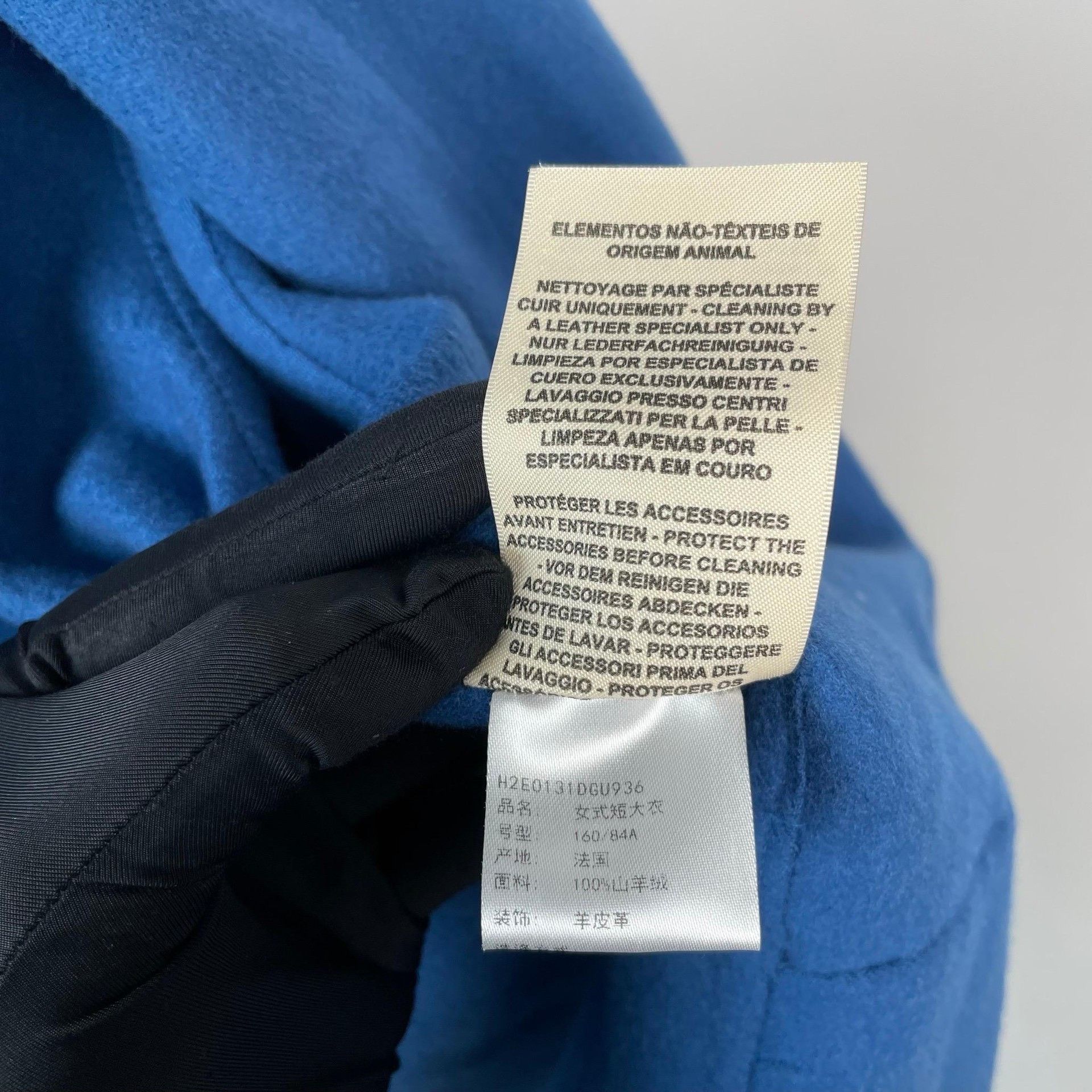 Hermes Hermes Blue Short Cashmere Coat Size XS / US 0-2 / IT 36-38 - 8 Thumbnail