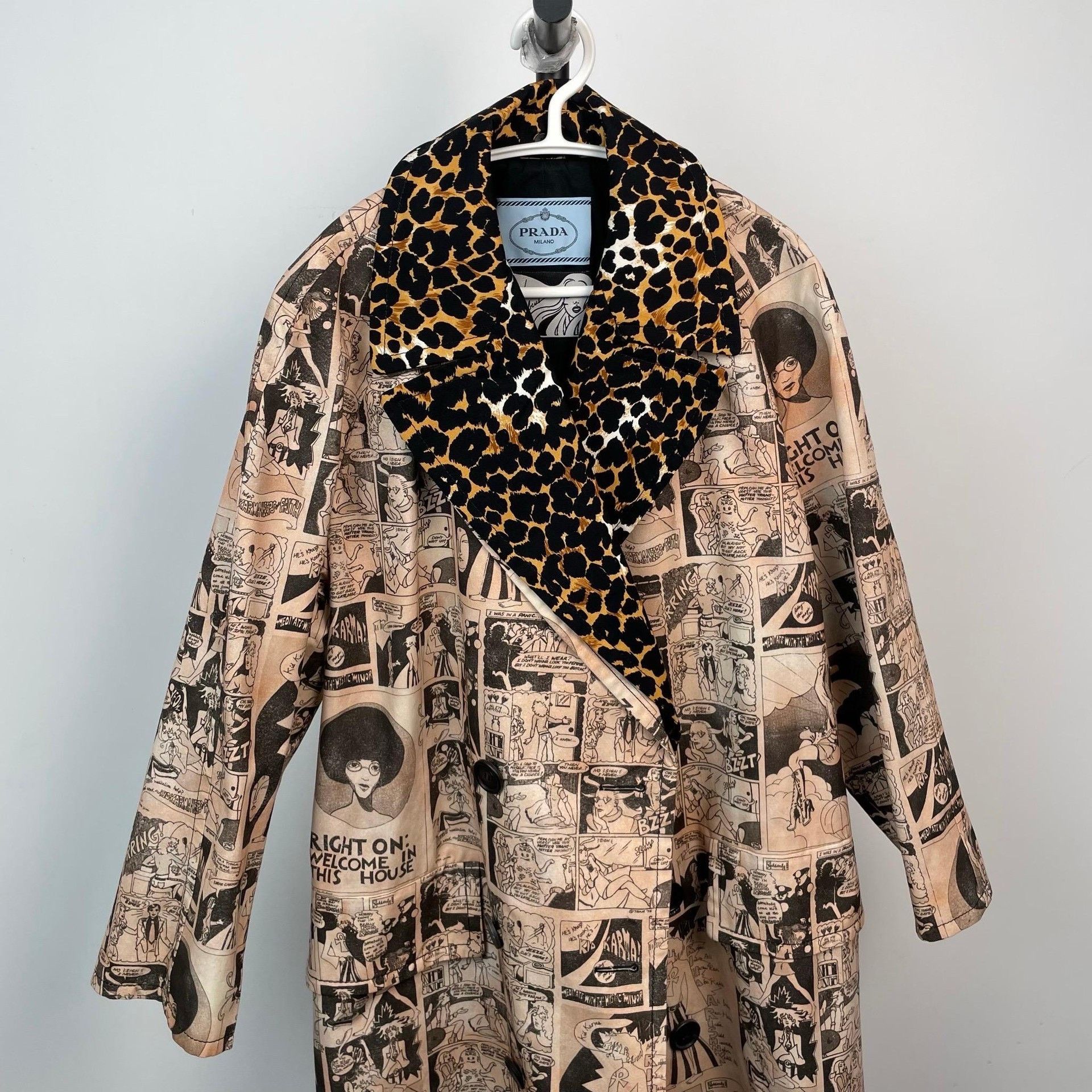 Prada Prada Vintage Showpiece Leopard Collar Coat Size S / US 4 / IT 40 - 3 Thumbnail