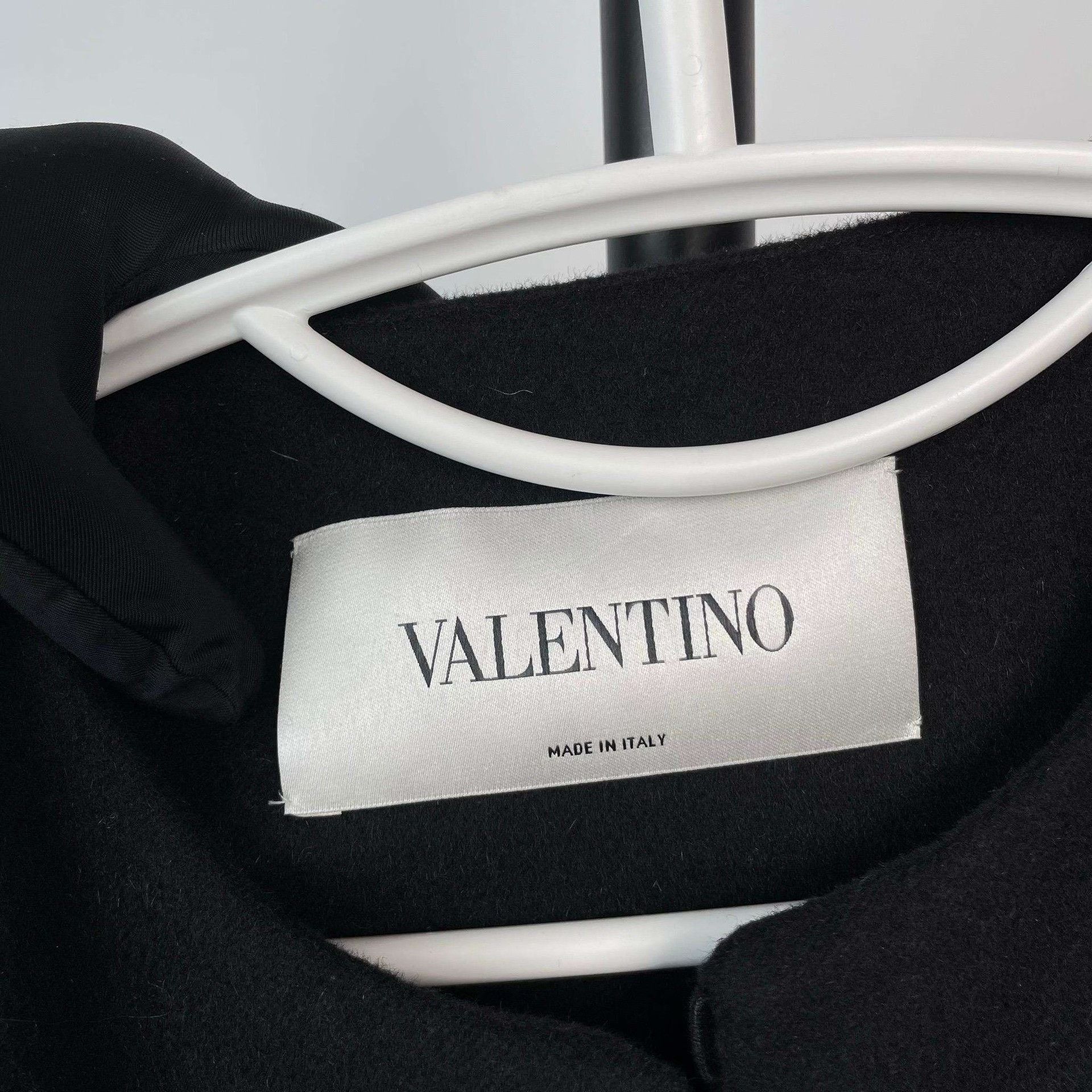 Valentino Valentino Black Puffed Sleeve Wool Coat Size M / US 6-8 / IT 42-44 - 6 Thumbnail