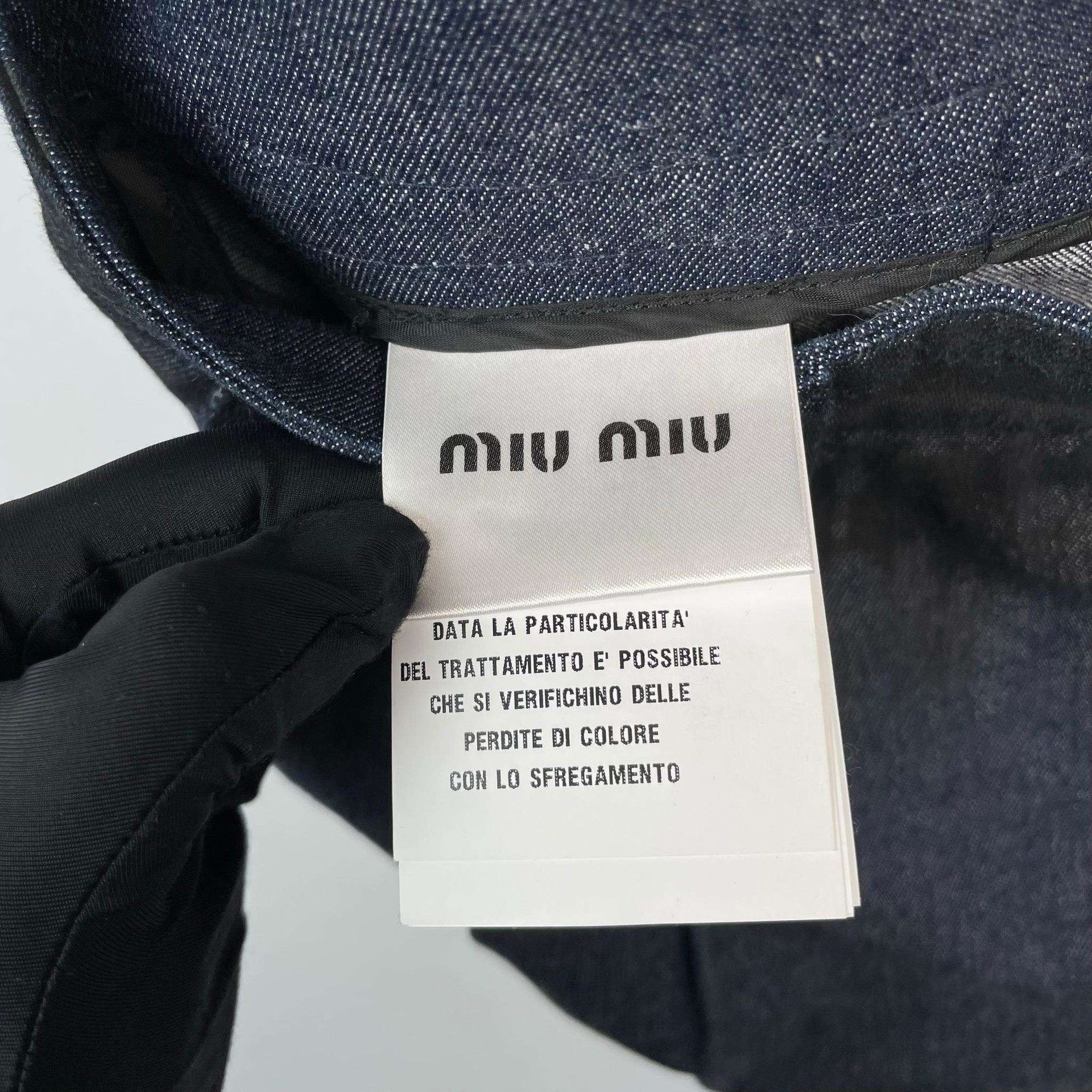 Miu Miu Miumiu Logo Denim Mini Skirt Size 40" / US 18 - 5 Thumbnail