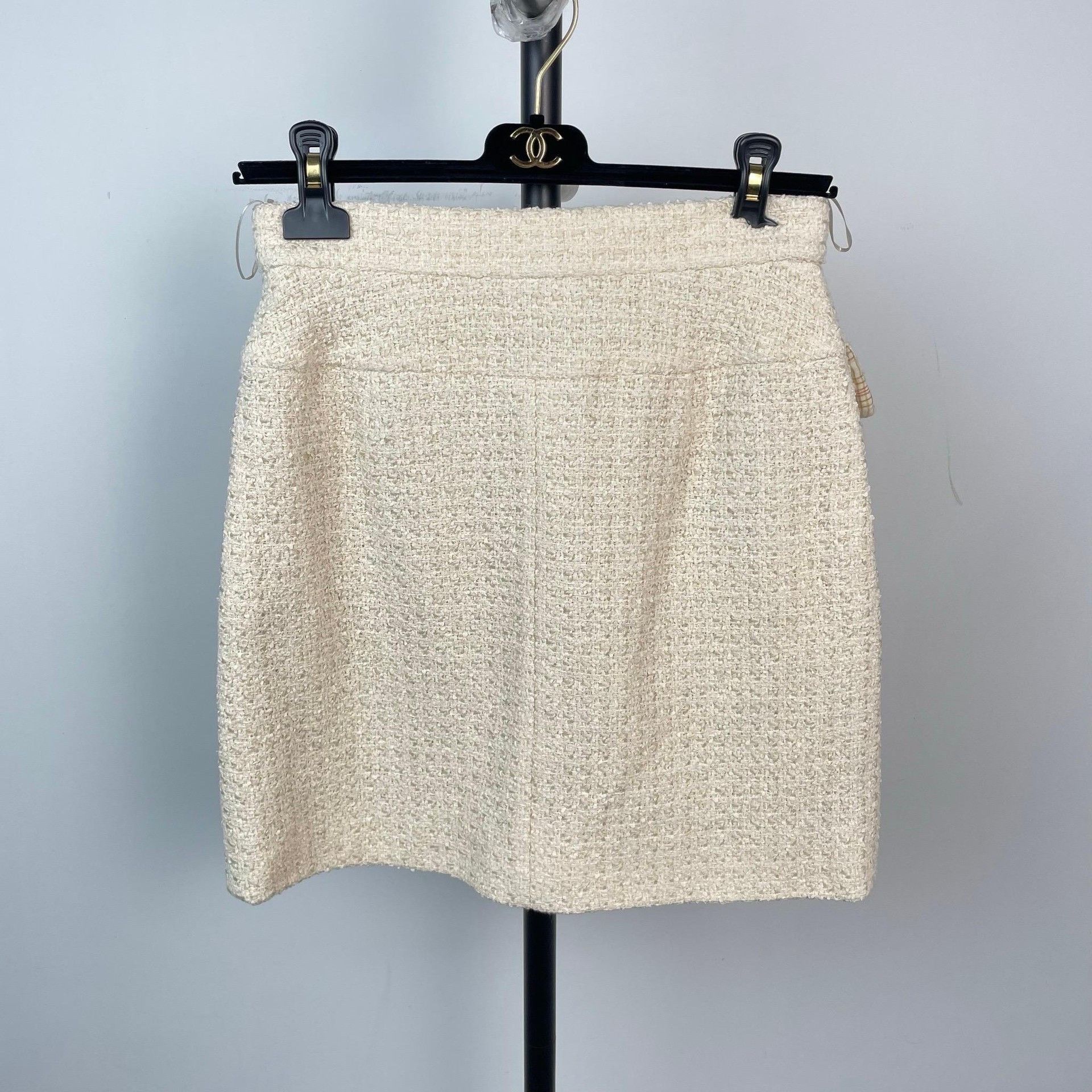 Chanel Chanel Ivory Woven Double Pocket Skirt Size 36" / US 14 / IT 50 - 2 Thumbnail
