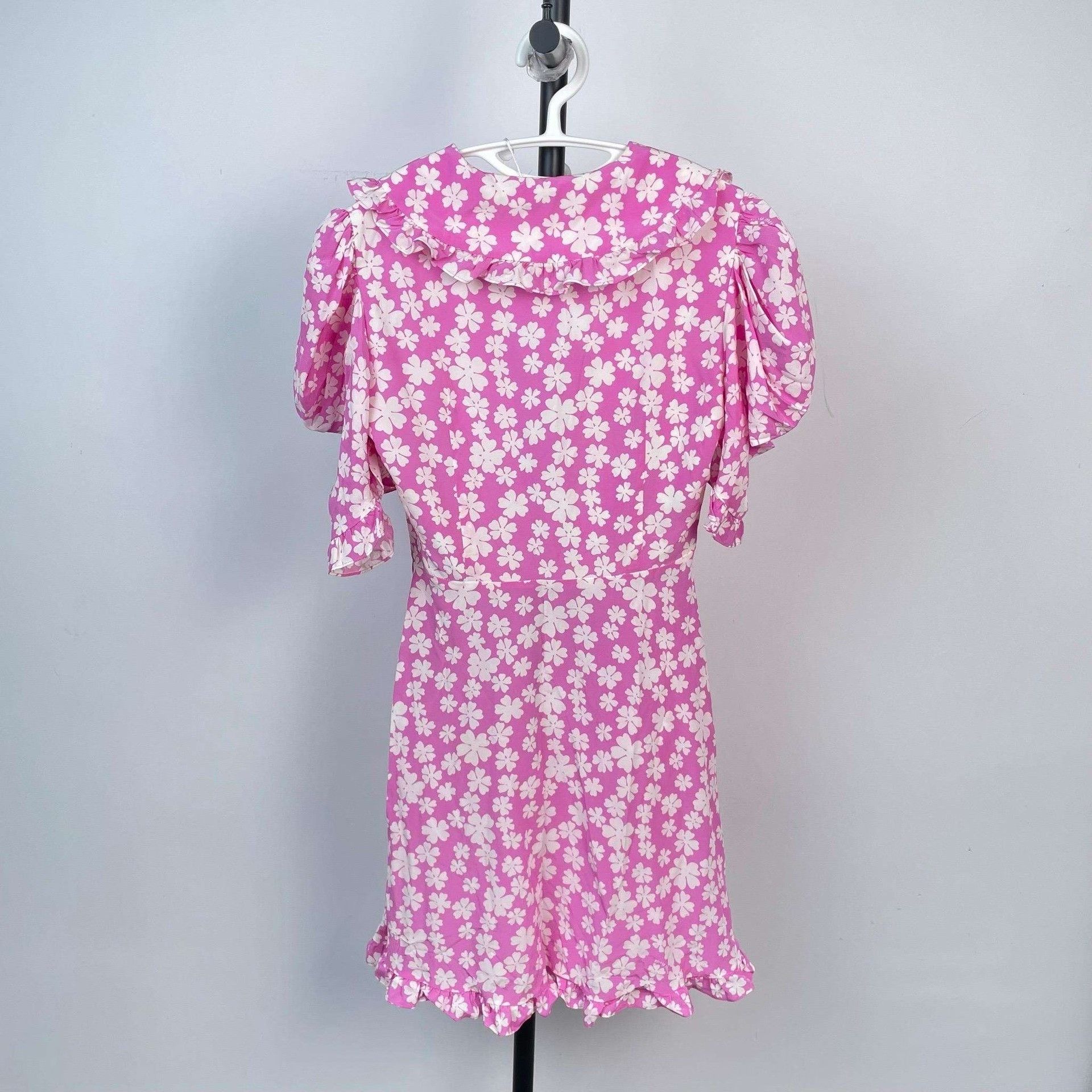 Miu Miu MiuMiu Pink Floral Silk Dress Size S / US 4 / IT 40 - 2 Thumbnail