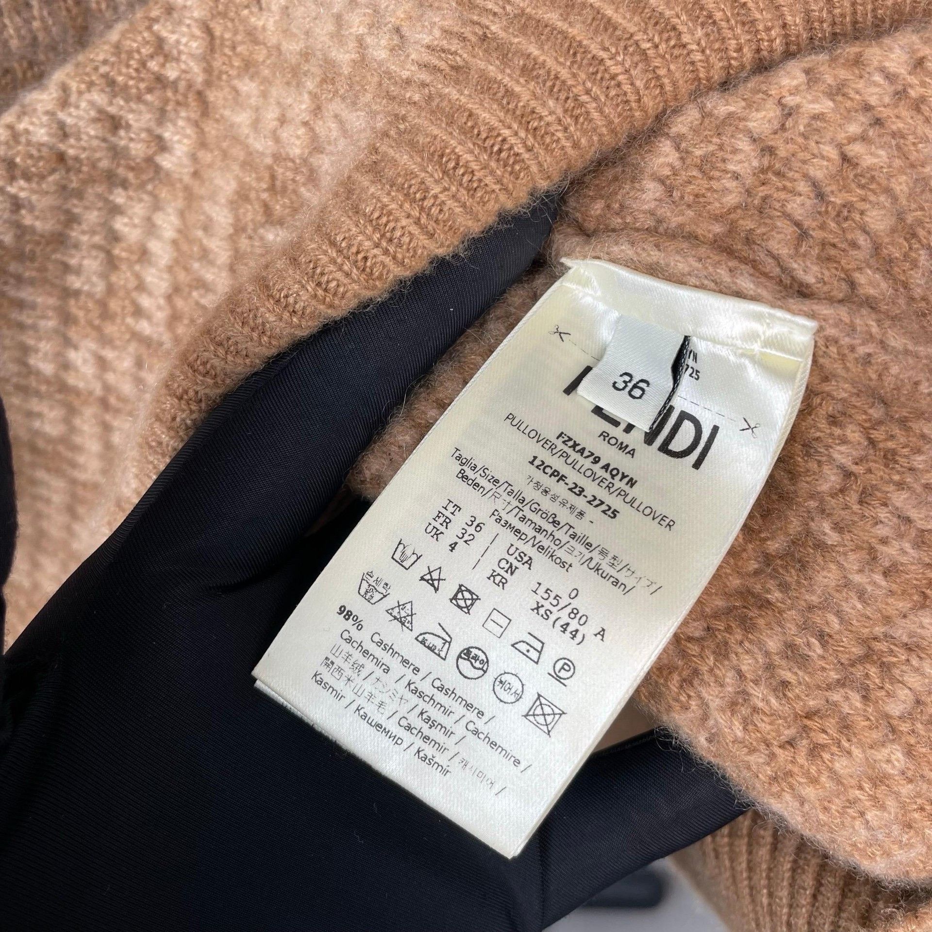 Fendi Fendi Caramel Brown FF Print Sweater Size XS / US 0-2 / IT 36-38 - 5 Thumbnail