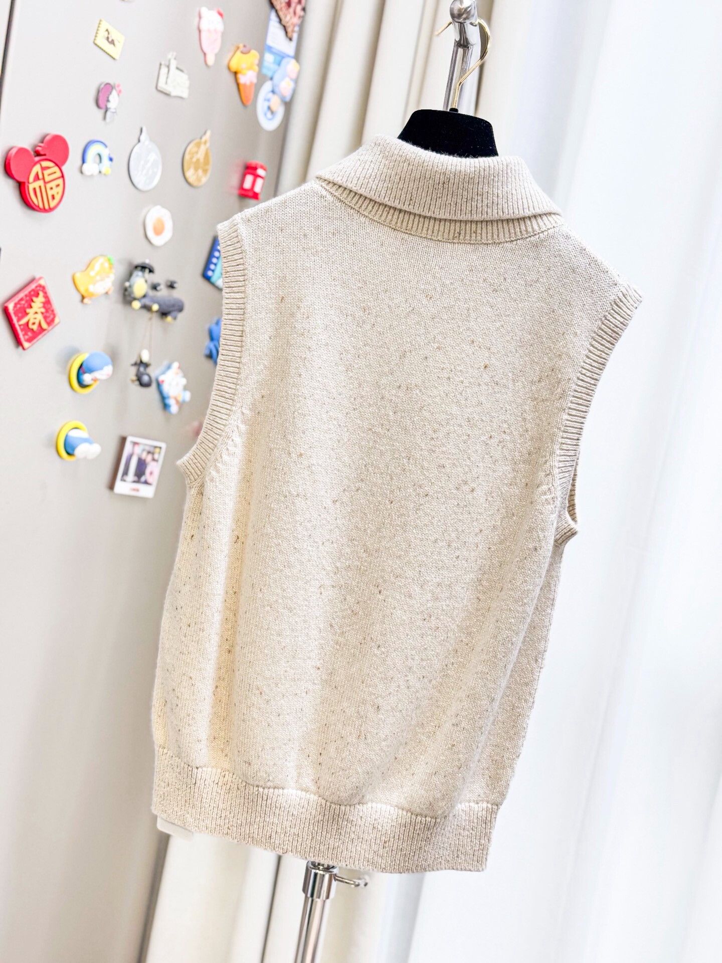 Chanel Chanel Oatmeal Bow Lapel Knit Vest Size S / US 4 / IT 40 - 5 Thumbnail