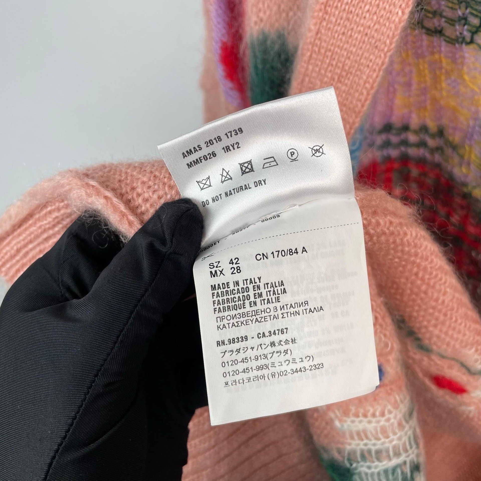 Miu Miu MiuMiu Pink Rose Print Knit Cardigan Size M / US 6-8 / IT 42-44 - 6 Thumbnail