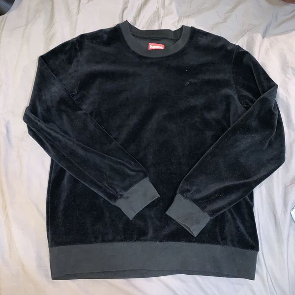 Supreme velour outlet crewneck
