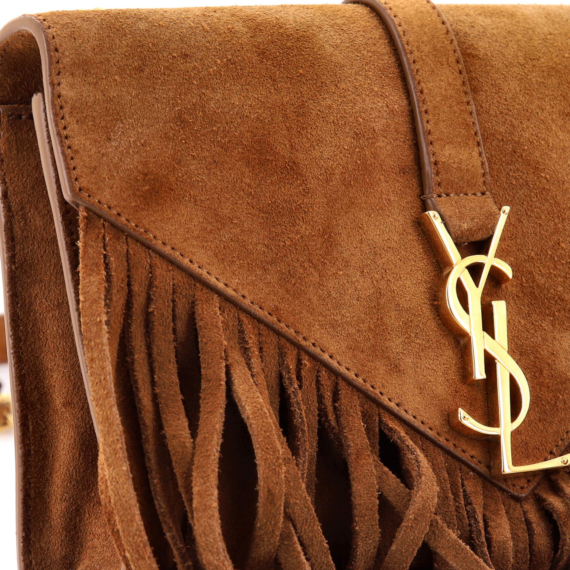 Saint Laurent Paris Classic Monogram Fringe Crossbody Bag Size ONE SIZE - 6 Thumbnail
