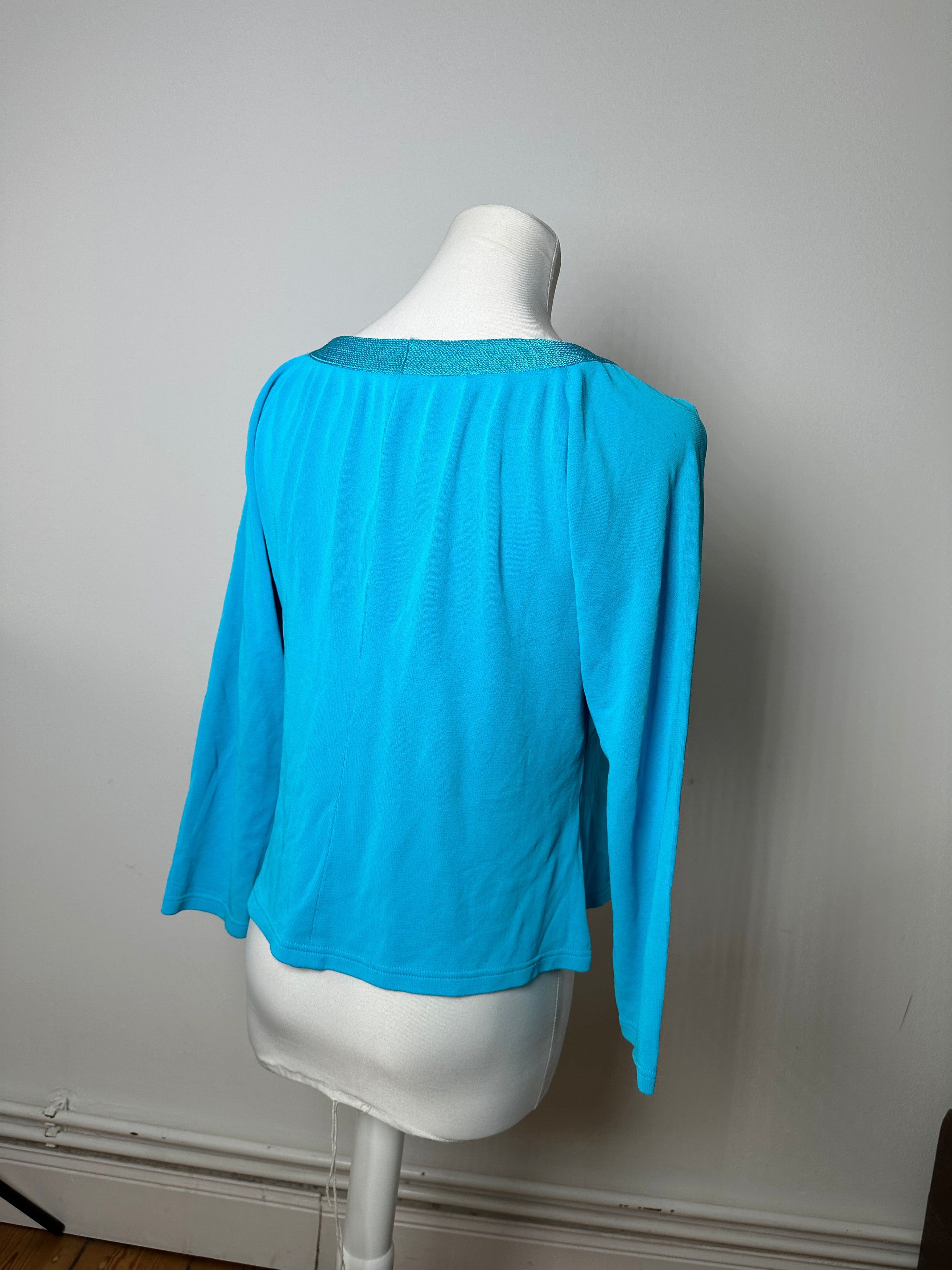 Other Vintage Christian Dior Boat Neck Knit Top Turquoise L Size L / US 10 / IT 46 - 3 Thumbnail