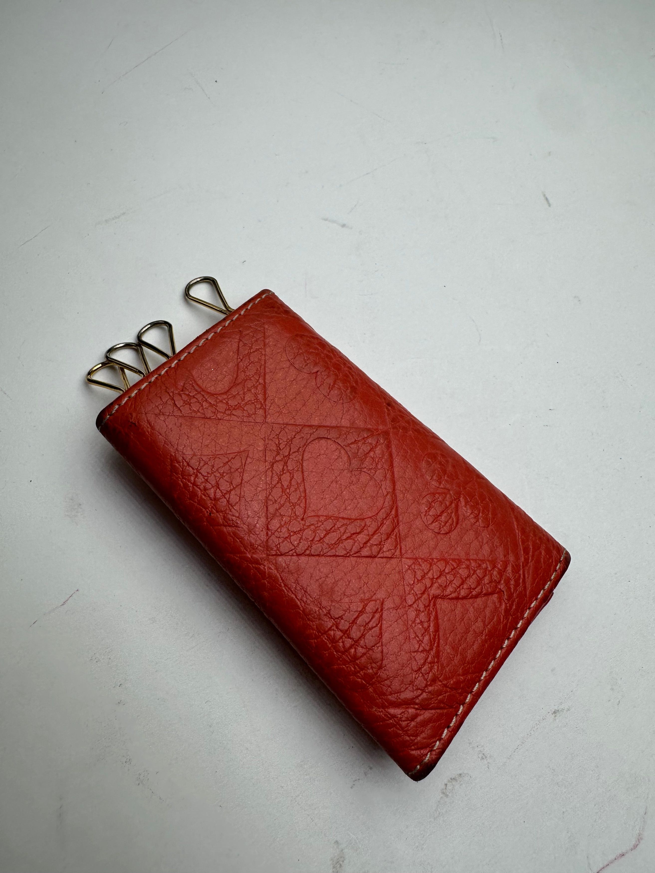 Vivienne Westwood Vintage Orb Monogram Leather Key Holder Orange Size ONE SIZE - 2 Thumbnail
