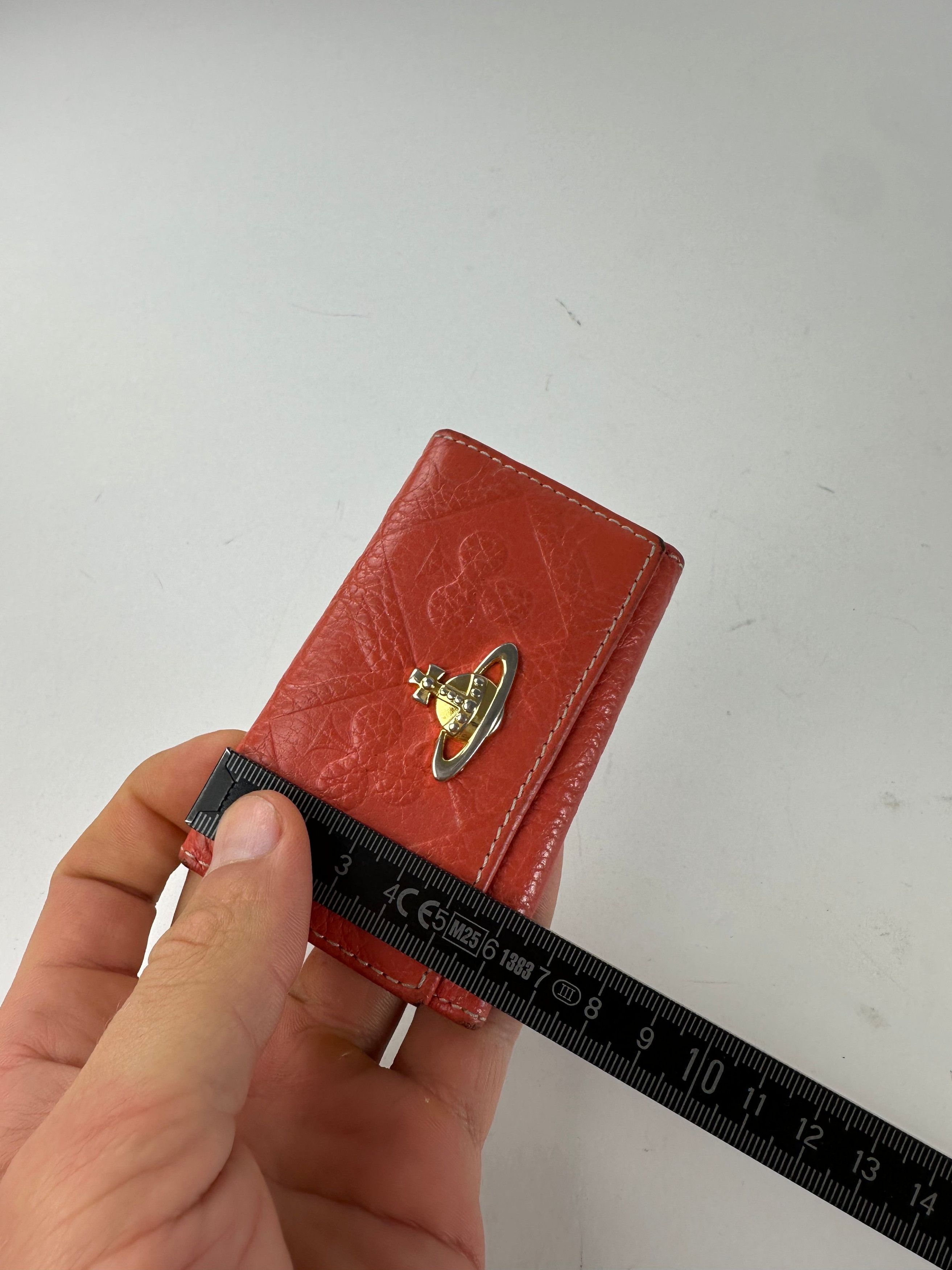 Vivienne Westwood Vintage Orb Monogram Leather Key Holder Orange Size ONE SIZE - 9 Thumbnail