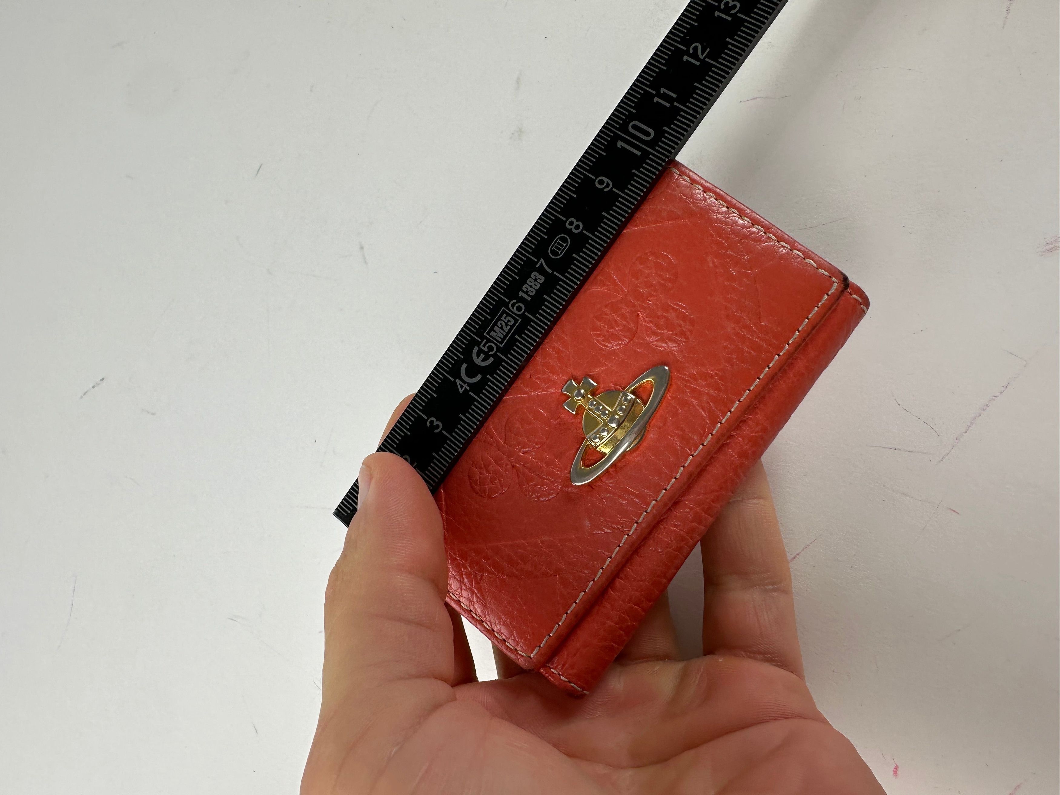 Vivienne Westwood Vintage Orb Monogram Leather Key Holder Orange Size ONE SIZE - 8 Thumbnail