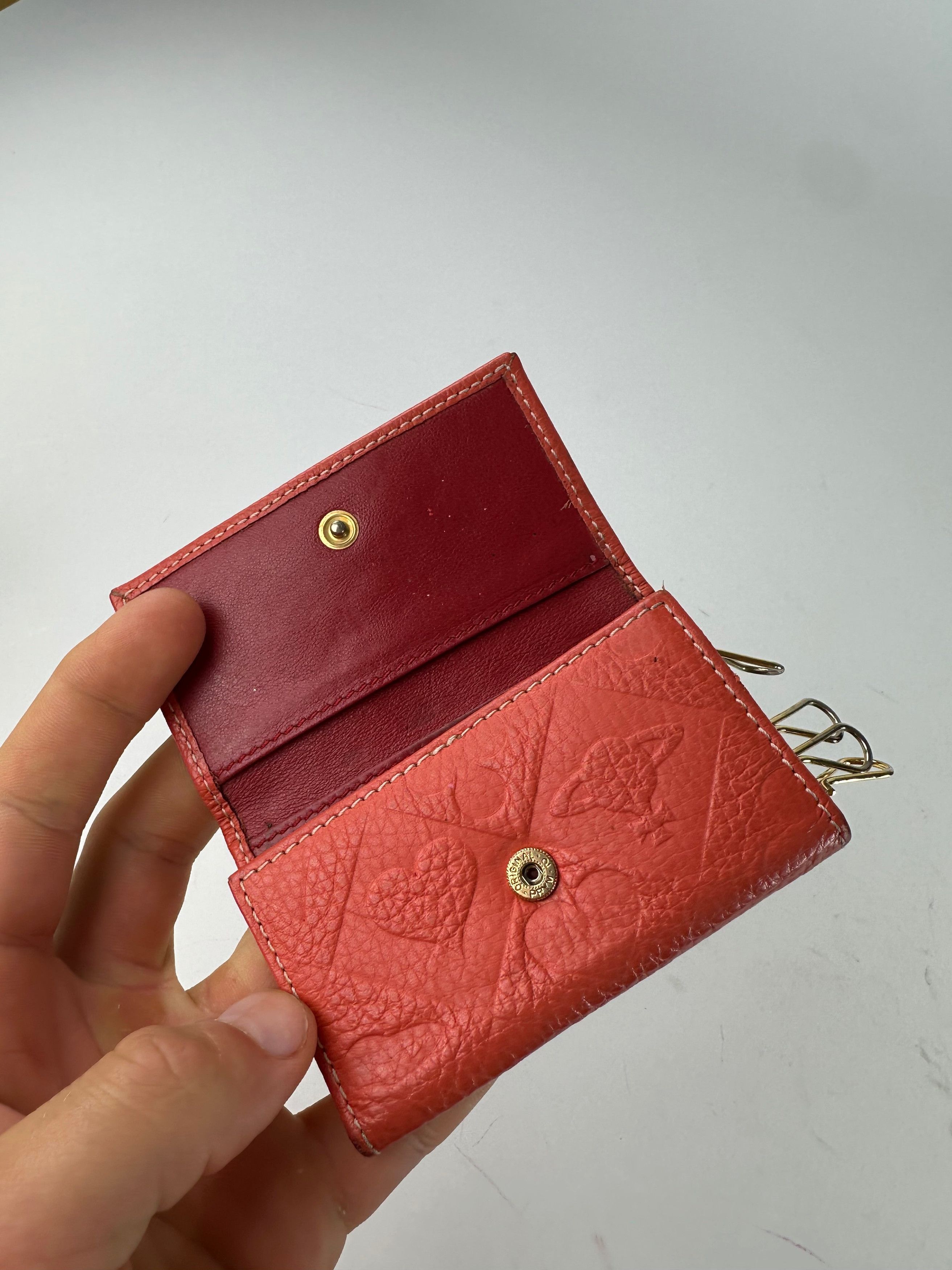 Vivienne Westwood Vintage Orb Monogram Leather Key Holder Orange Size ONE SIZE - 4 Thumbnail