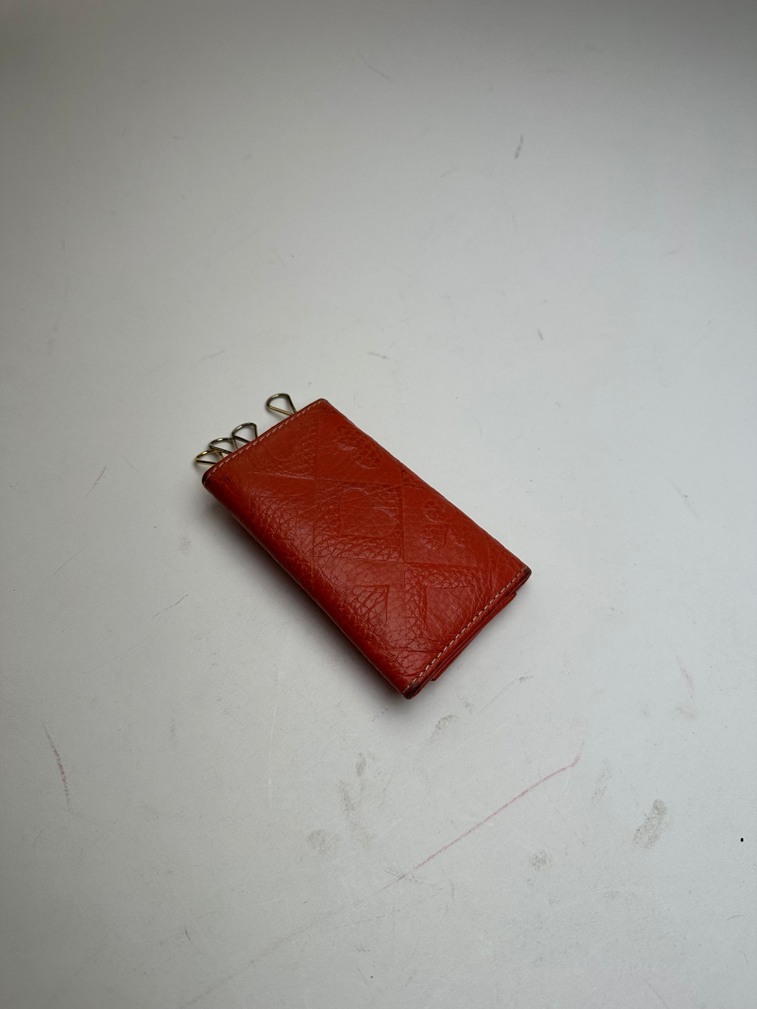 Vivienne Westwood Vintage Orb Monogram Leather Key Holder Orange Size ONE SIZE - 11 Thumbnail