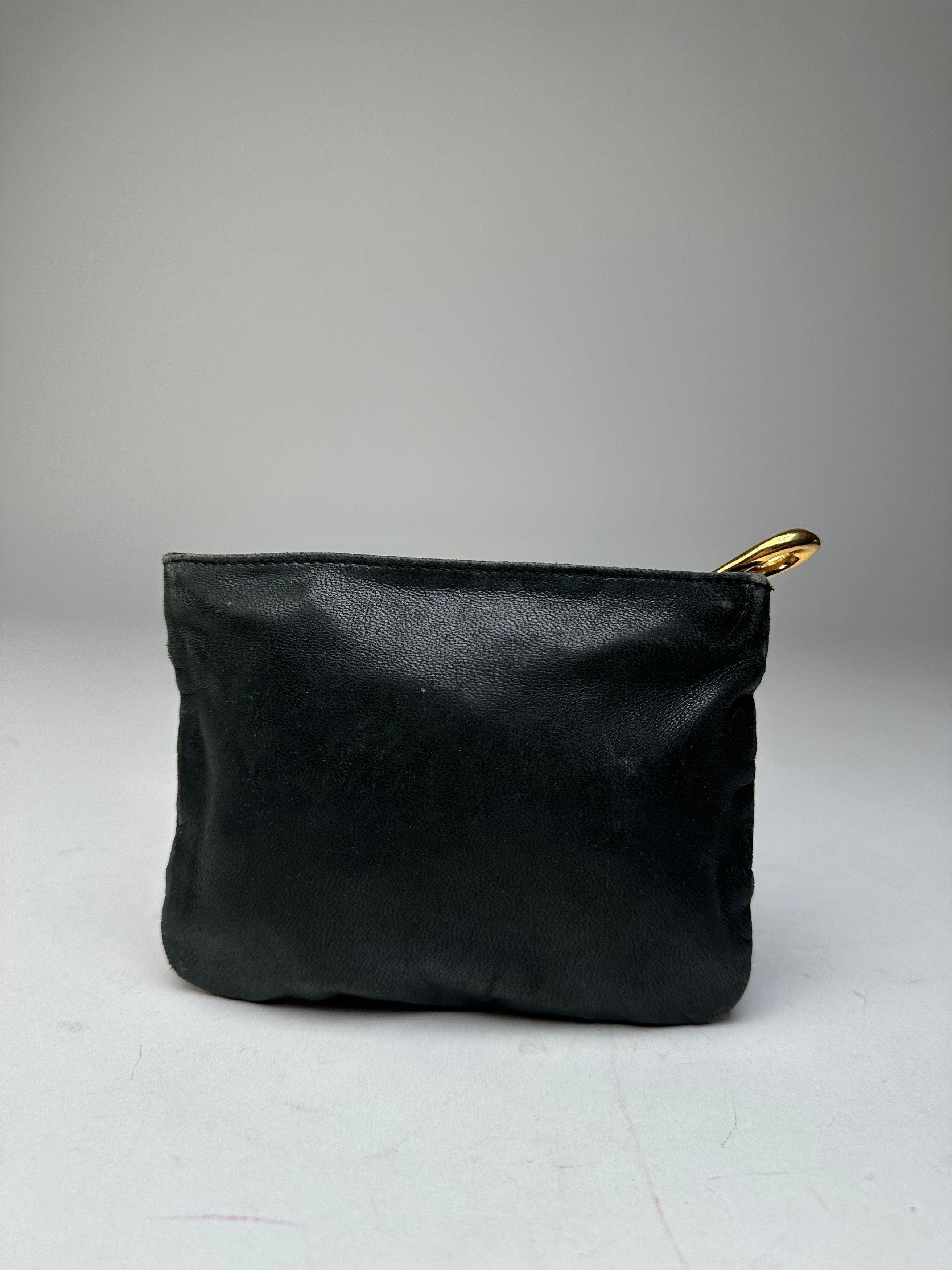 Loewe Vintage Anagram Soft Leather Zip Clutch Pouch Black Size ONE SIZE - 12 Thumbnail
