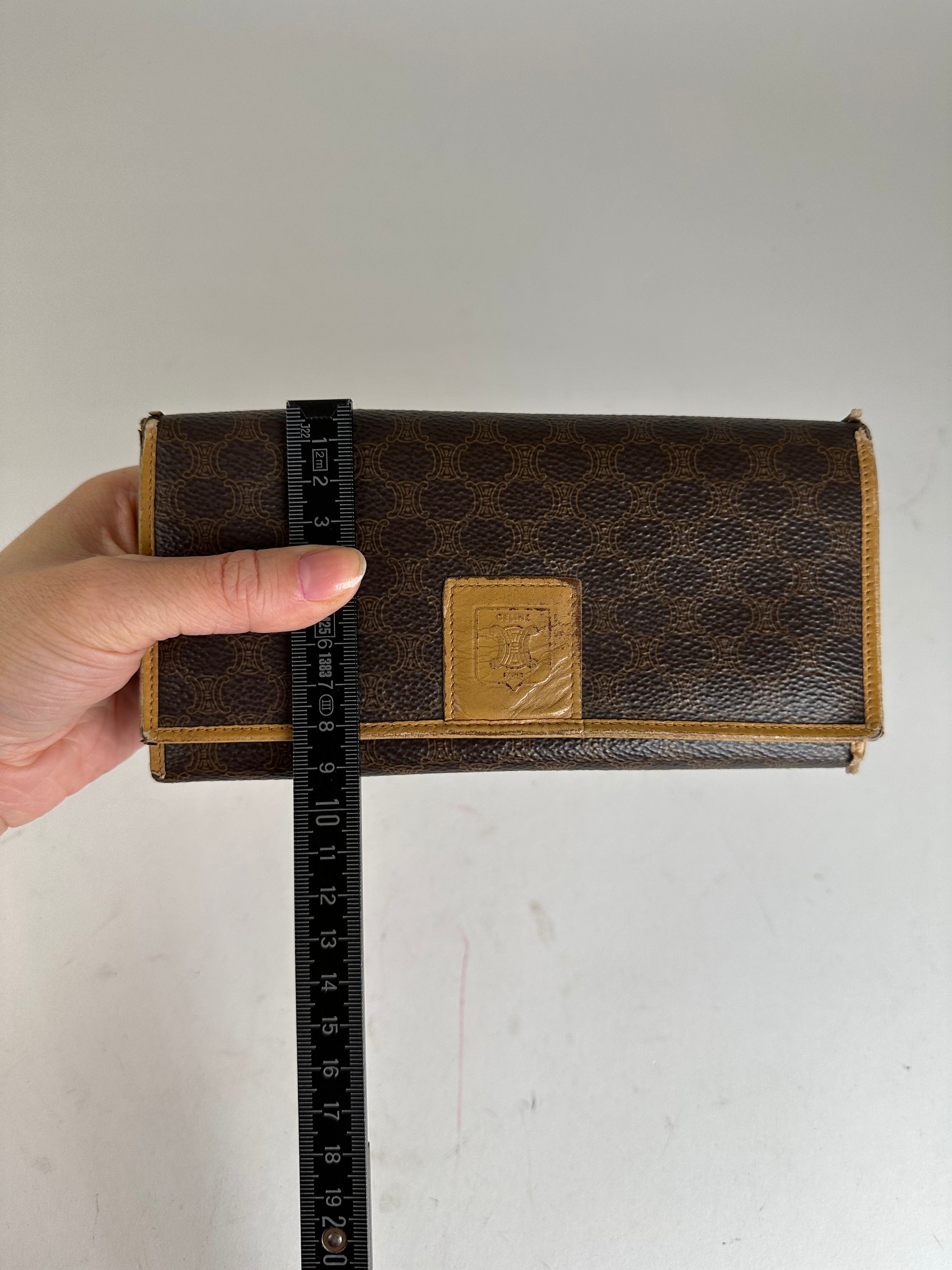 Celine Vintage Paris Macadam Triomphe Monogram Coated Canvas Long W Size ONE SIZE - 9 Thumbnail