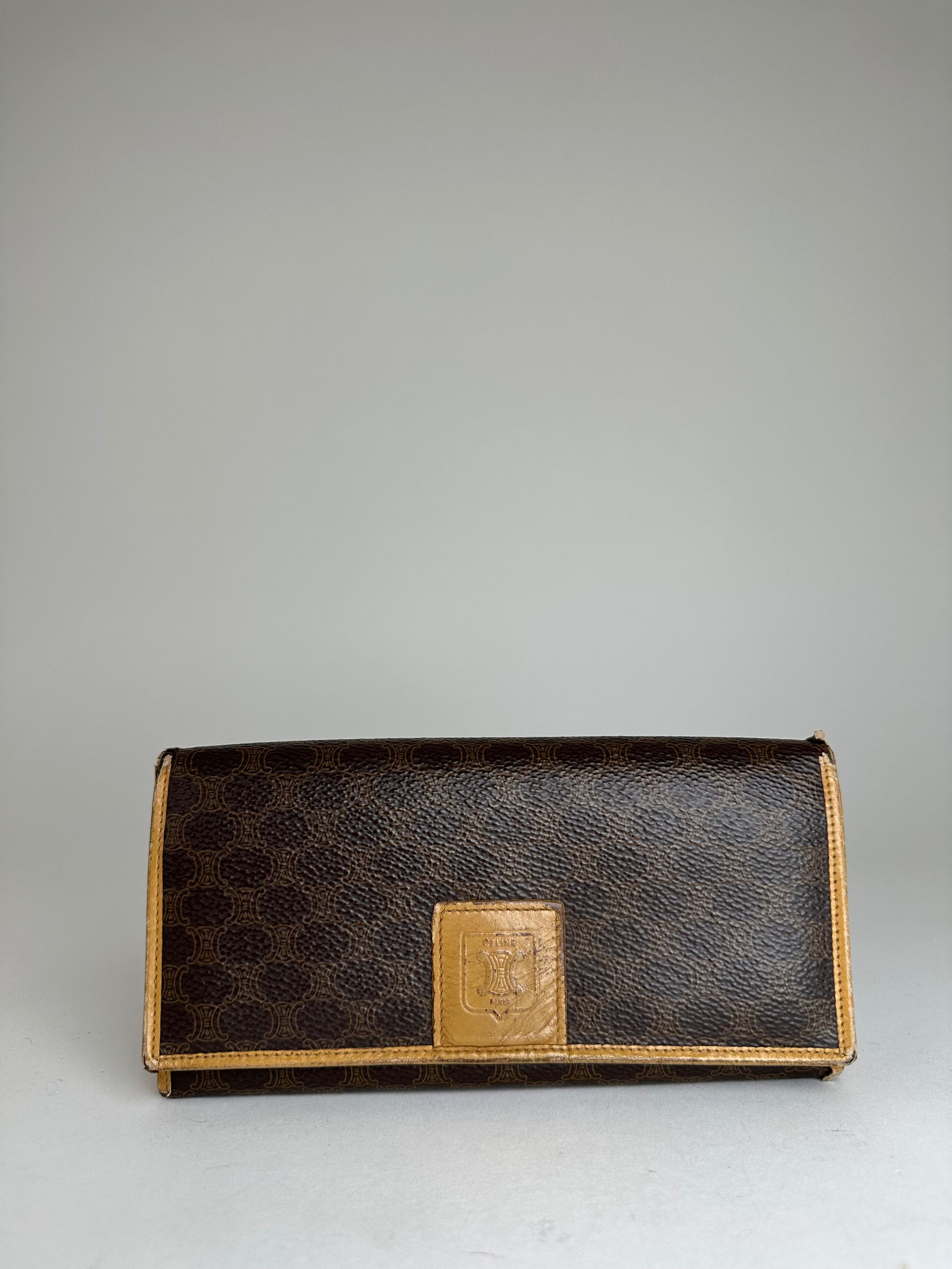 Celine Vintage Paris Macadam Triomphe Monogram Coated Canvas Long W Size ONE SIZE - 10 Thumbnail