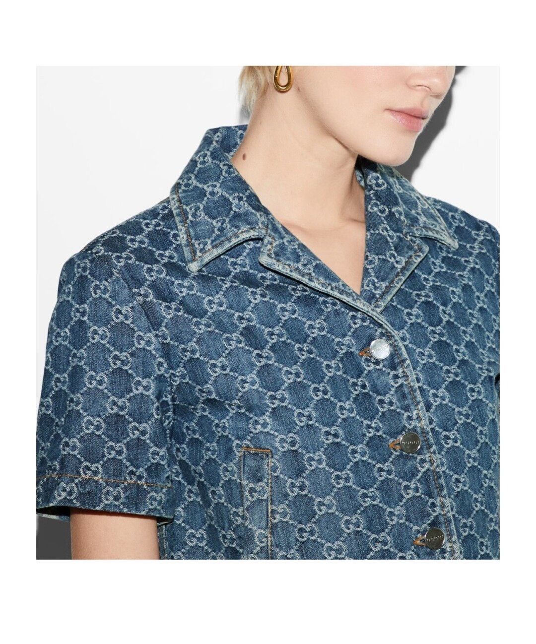 Gucci Gucci All-Over Print Denim Jacket Size S / US 4 / IT 40 - 5 Thumbnail