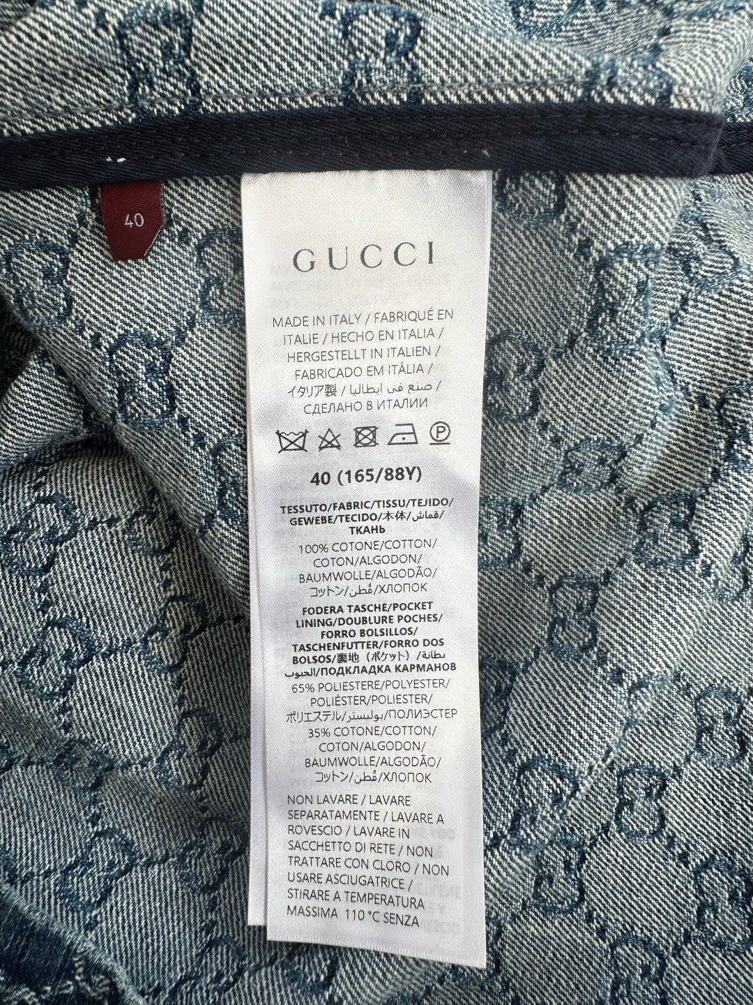 Gucci Gucci All-Over Print Denim Jacket Size S / US 4 / IT 40 - 4 Thumbnail