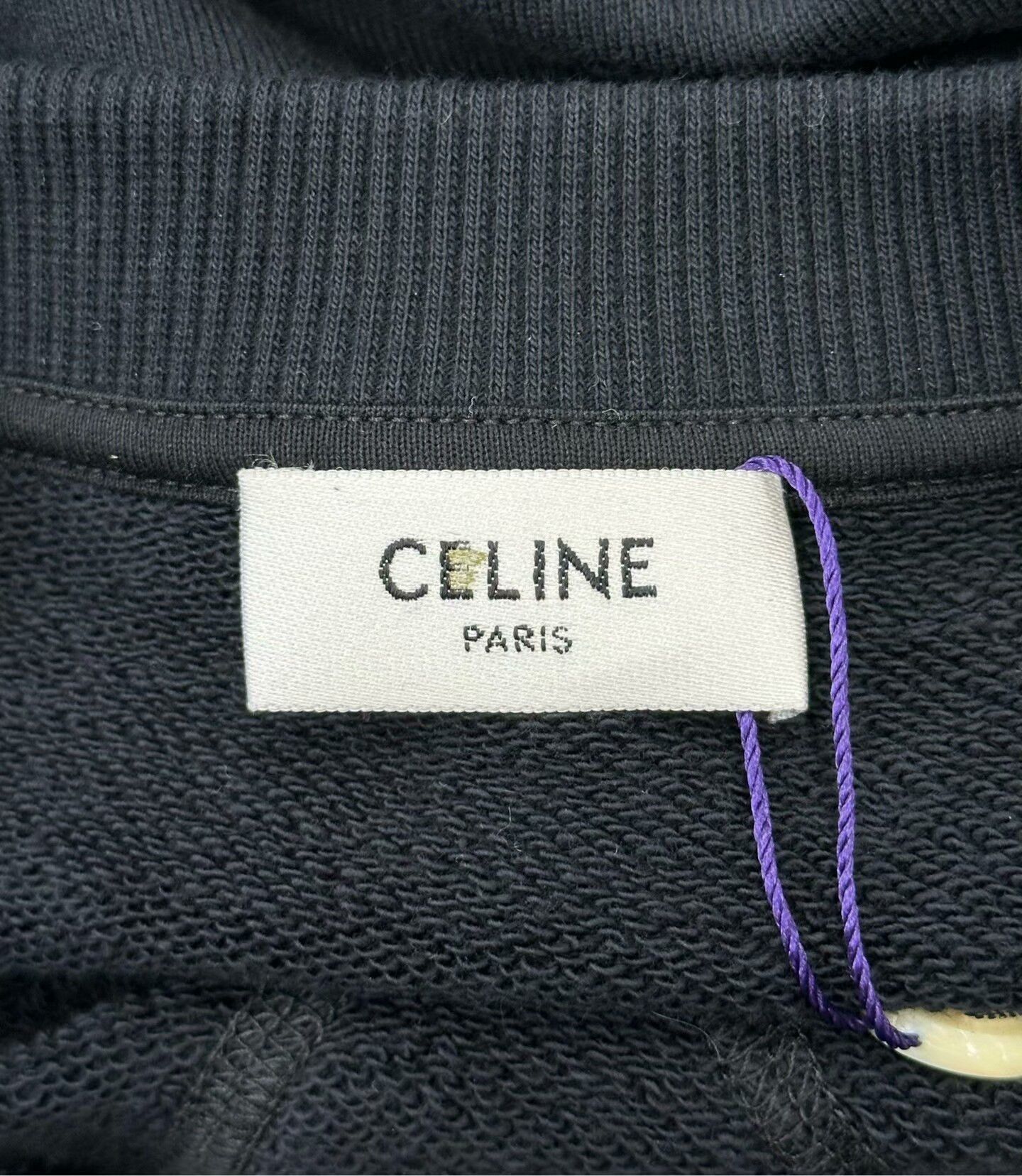 Celine Celine Black Striped Logo Long-Sleeve Sweatshirt Size S / US 4 / IT 40 - 3 Thumbnail