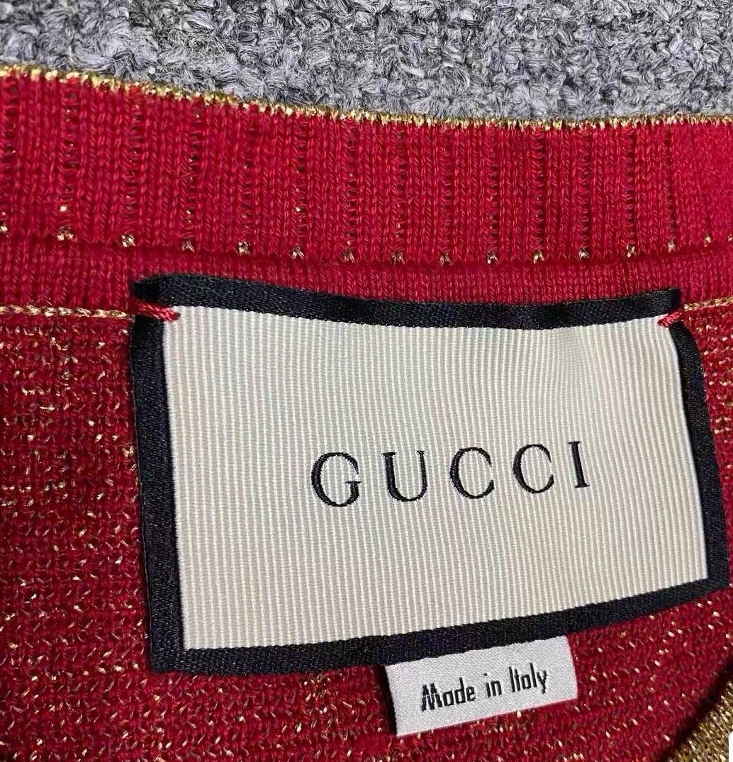 Gucci Gucci Red Logo Print Cardigan XS Size XS / US 0-2 / IT 36-38 - 3 Thumbnail