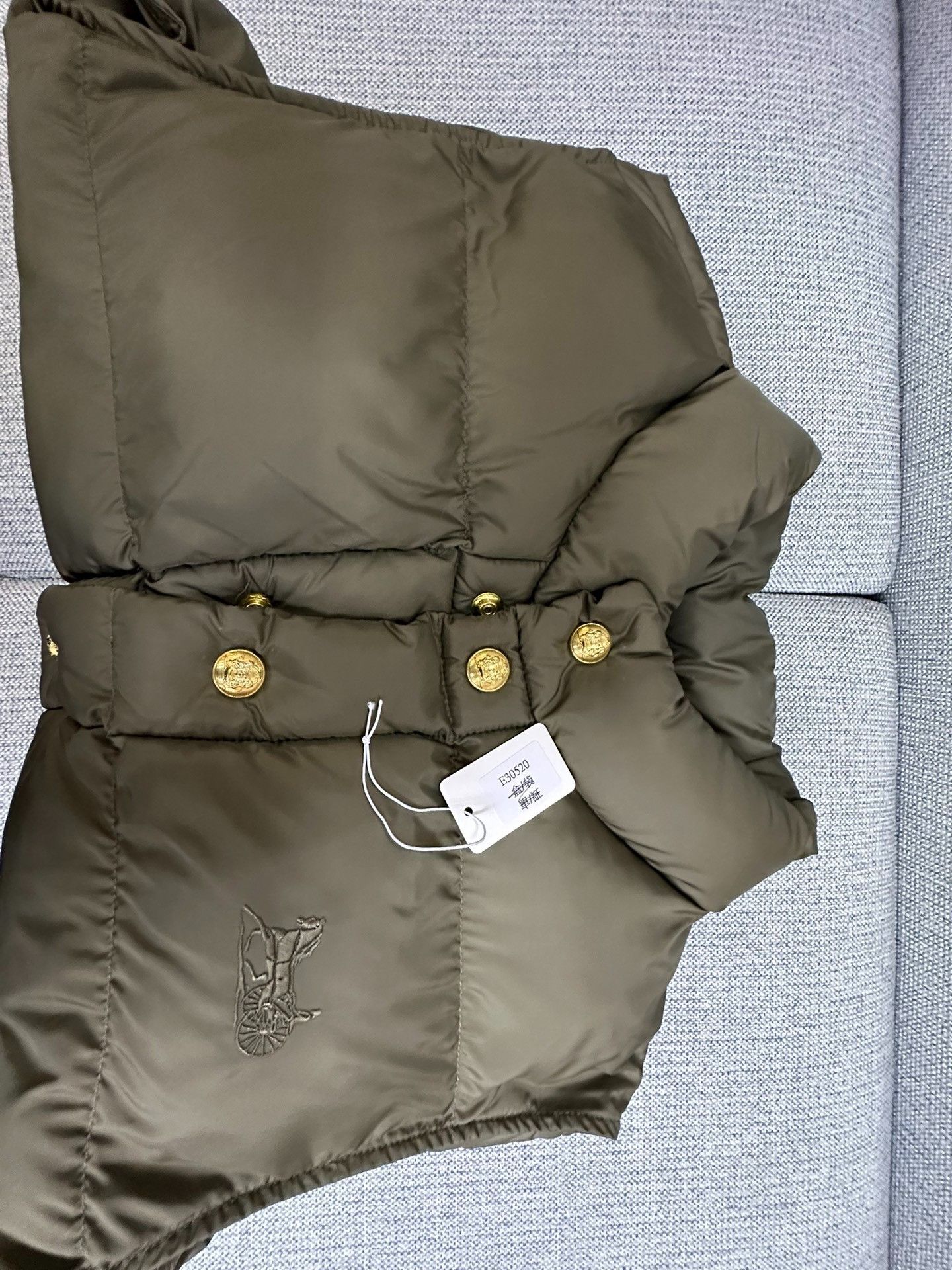 Celine CELINE Olive Green Quilted Down Vest 36 Size XS / US 0-2 / IT 36-38 - 7 Thumbnail