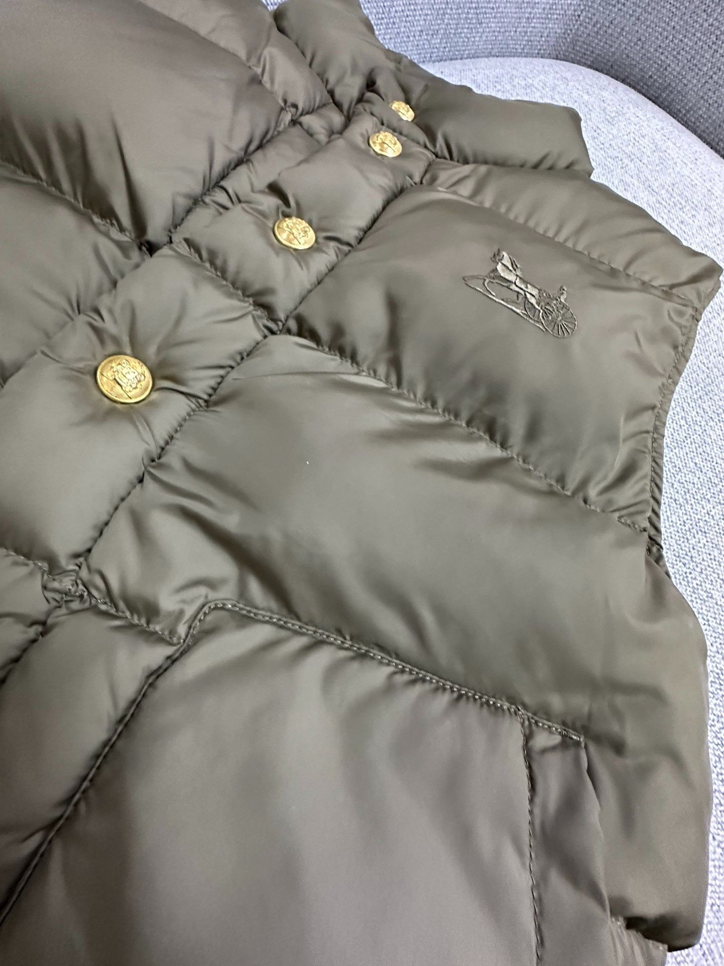 Celine CELINE Olive Green Quilted Down Vest 36 Size XS / US 0-2 / IT 36-38 - 8 Thumbnail