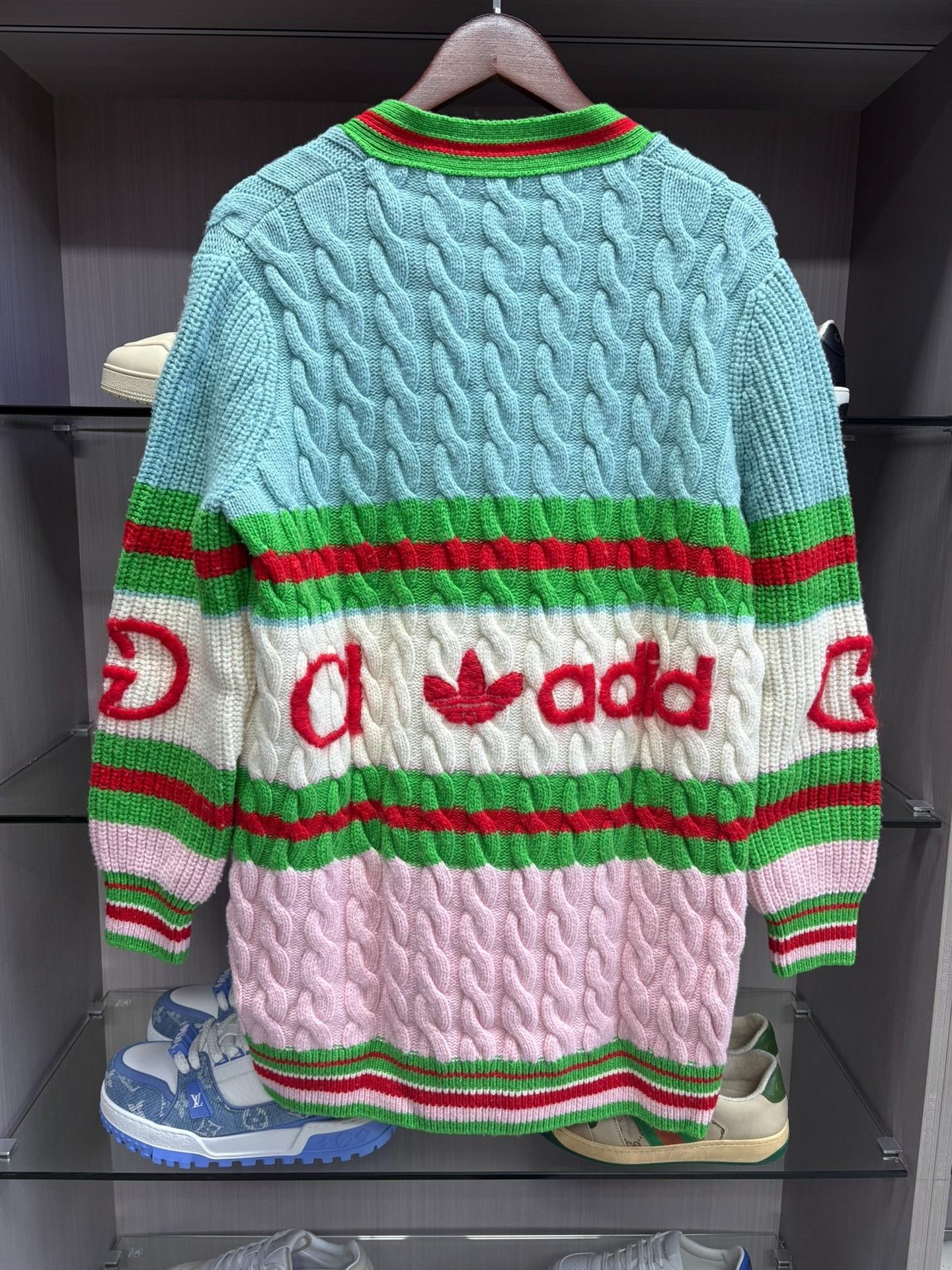Gucci Gucci Logo Striped Knit Cardigan Size M / US 6-8 / IT 42-44 - 2 Thumbnail