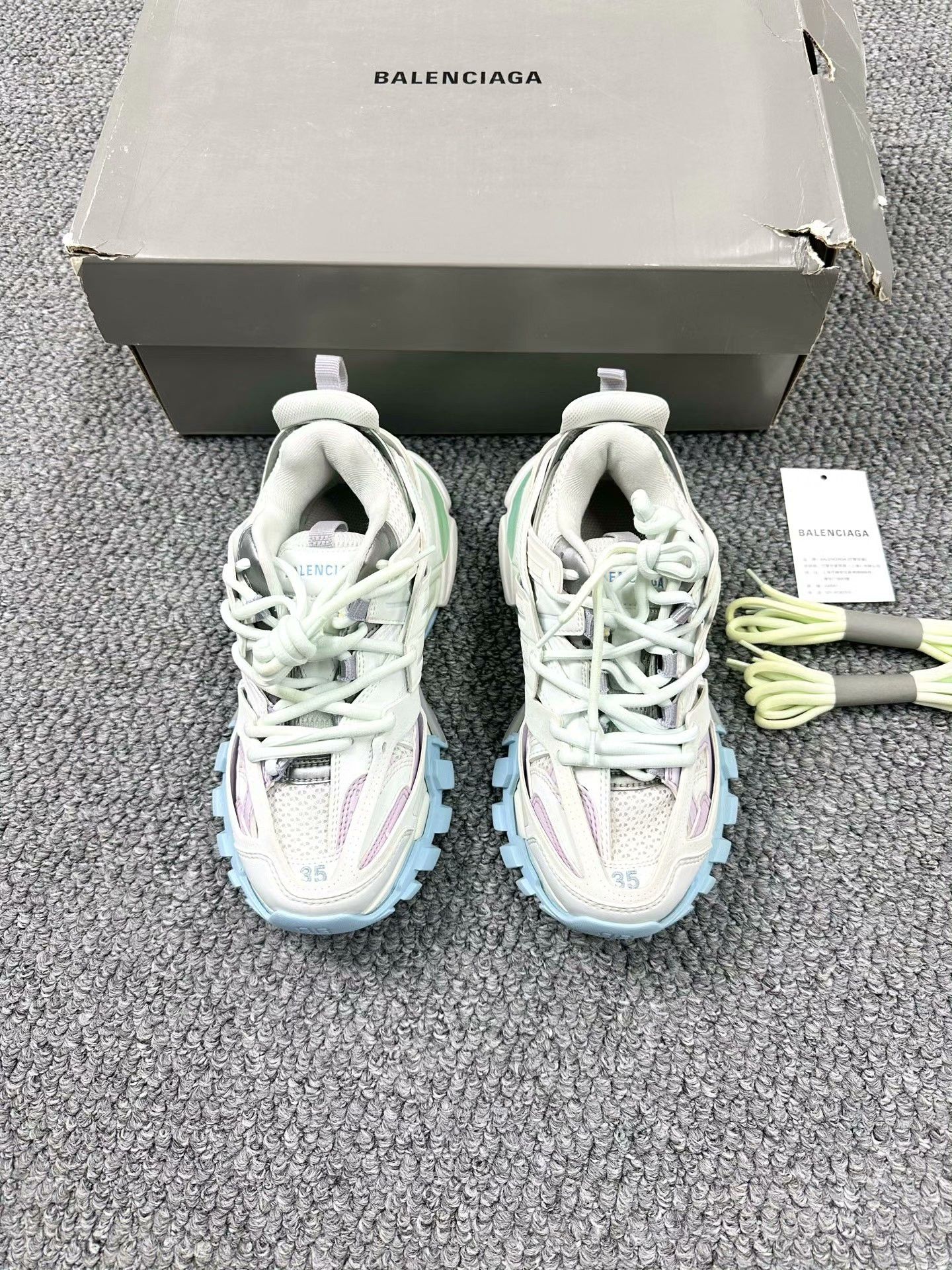 Balenciaga Balenciaga Track Macaron Sneakers Size US 4 / IT 34 - 2 Thumbnail