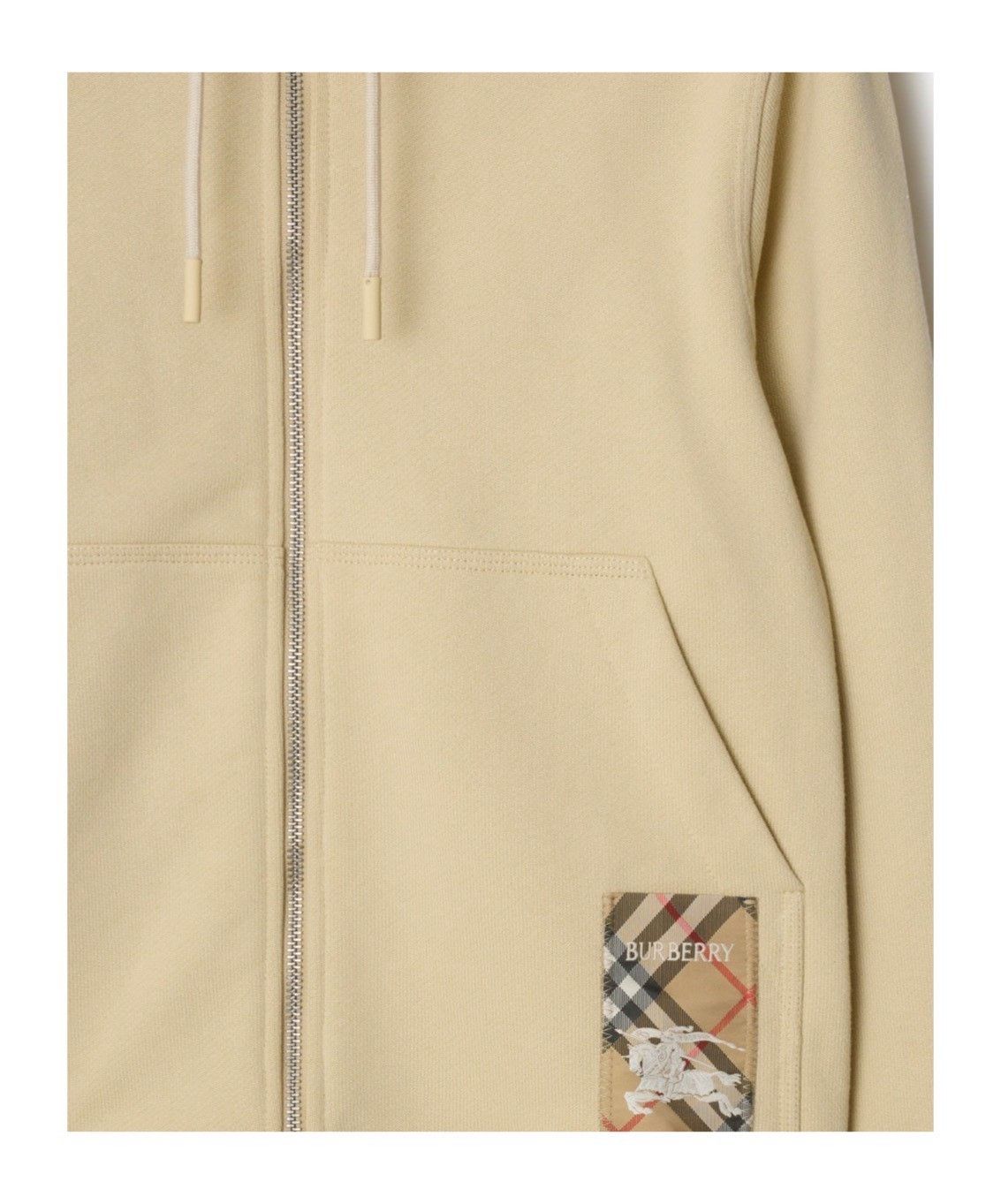 Burberry Burberry Beige Zip-Up Long Sleeve Hoodie Size S / US 4 / IT 40 - 2 Thumbnail