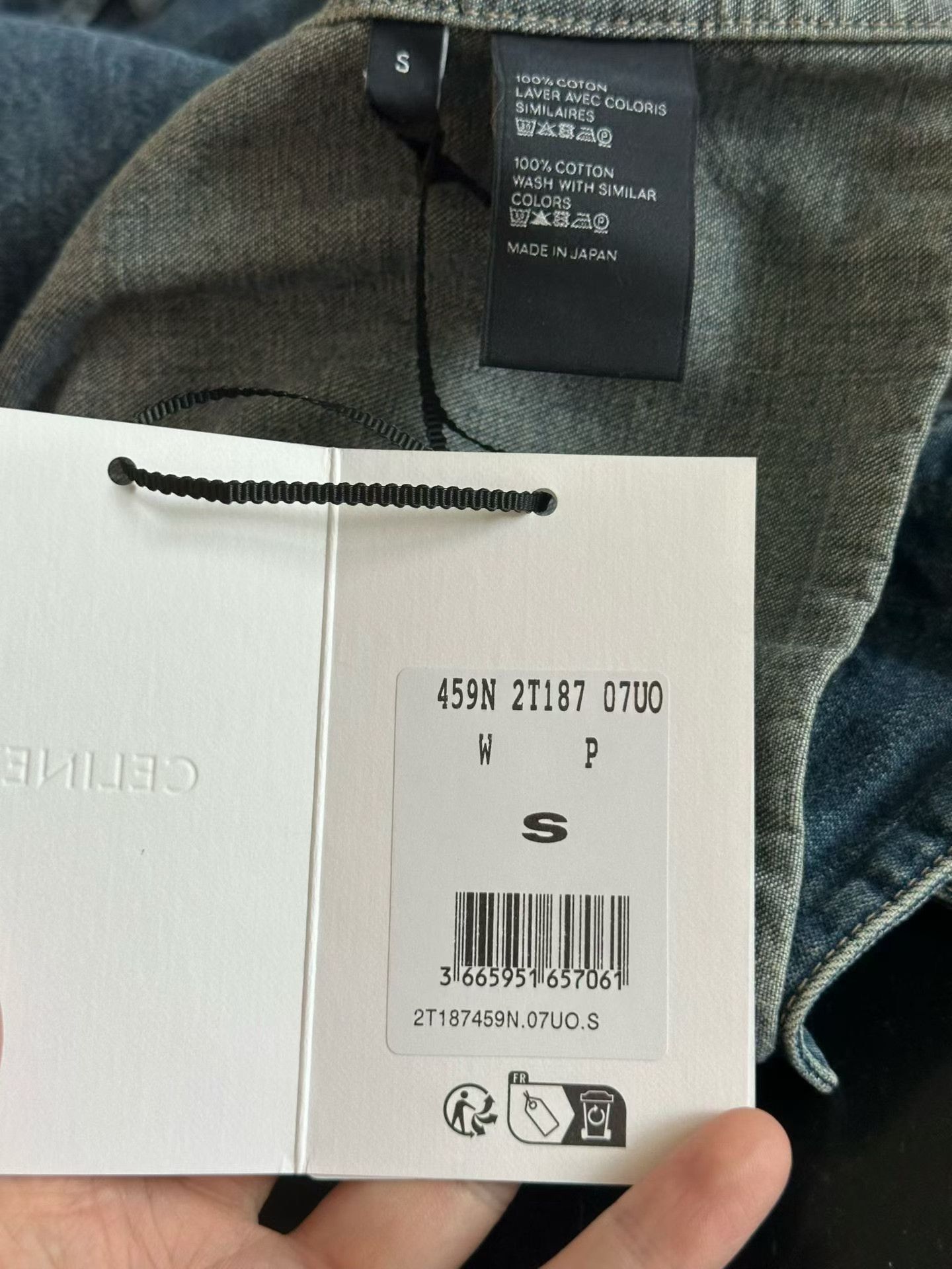 Celine Celine Blue Denim Cropped Shirt Size S / US 4 / IT 40 - 4 Thumbnail
