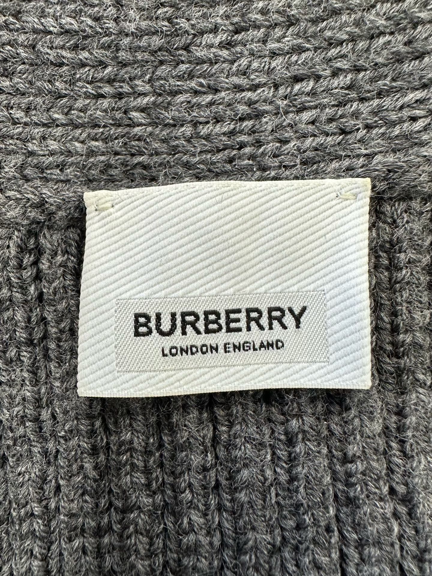 Burberry Burberry Dark Gray TB Logo Wool Cardigan Size XS / US 0-2 / IT 36-38 - 3 Thumbnail