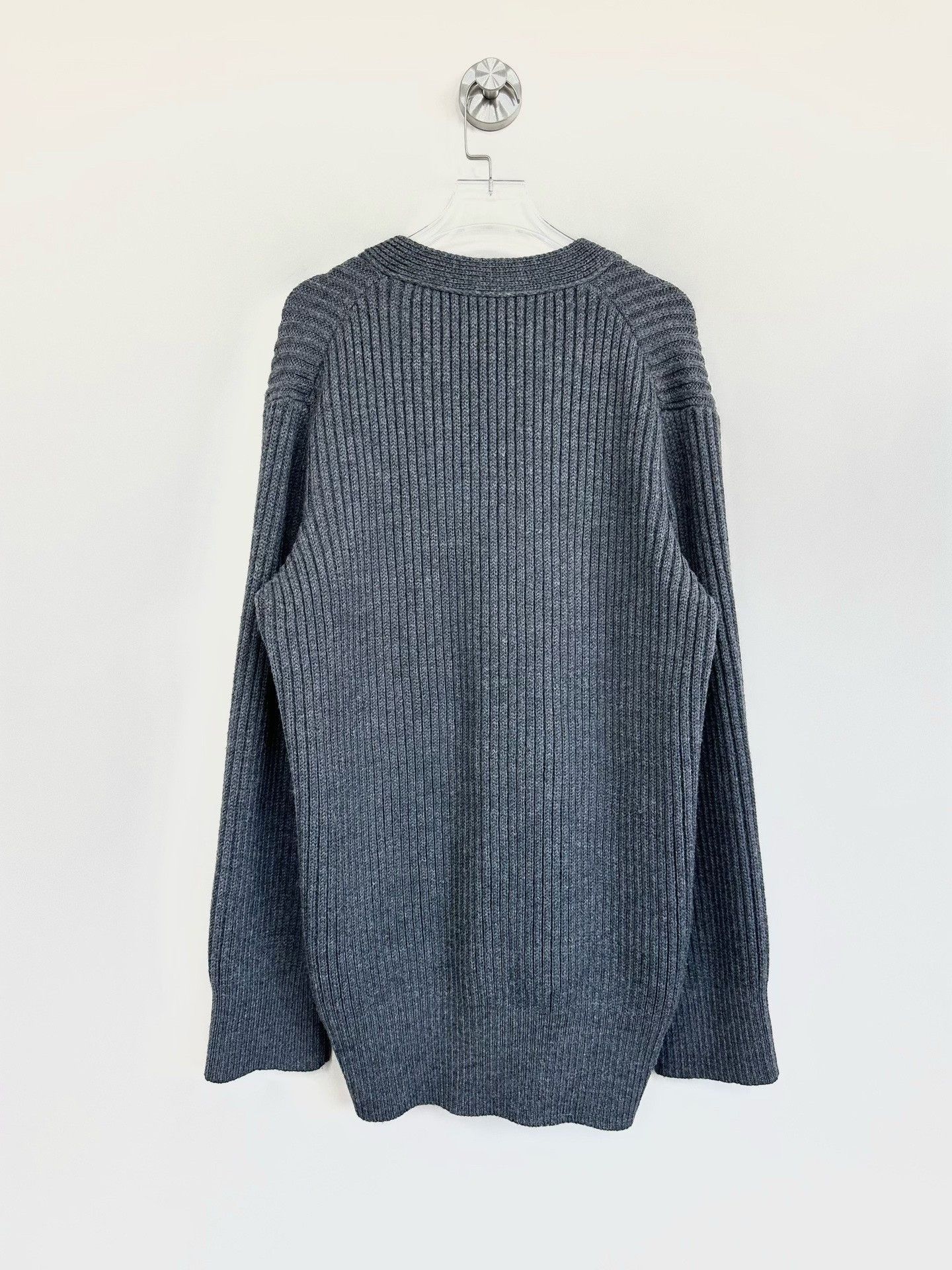 Burberry Burberry Dark Gray TB Logo Wool Cardigan Size XS / US 0-2 / IT 36-38 - 2 Thumbnail