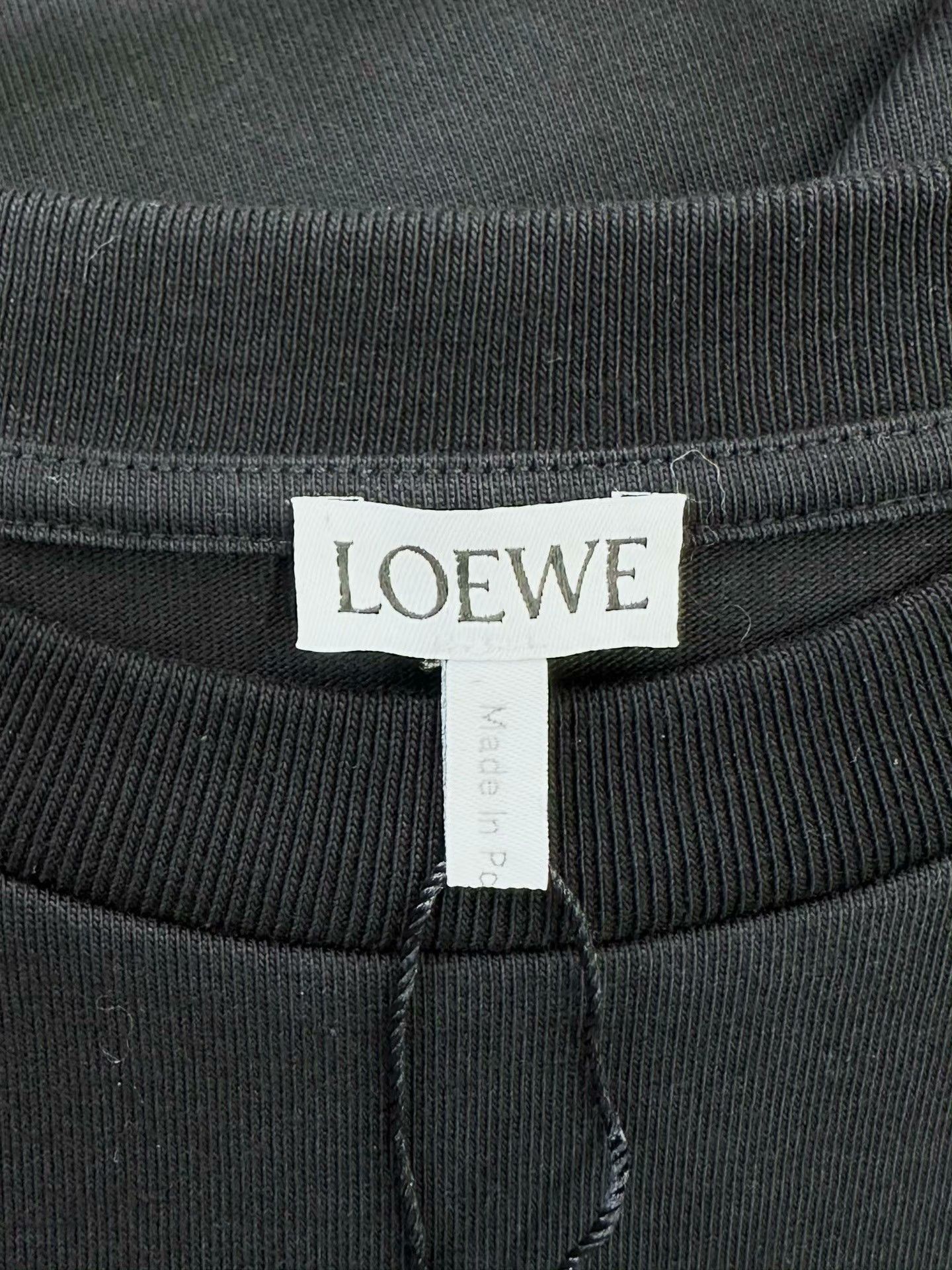 Loewe Loewe Black Embroidered Logo Short-Sleeve T-Shirt XS Size XS / US 0-2 / IT 36-38 - 3 Thumbnail
