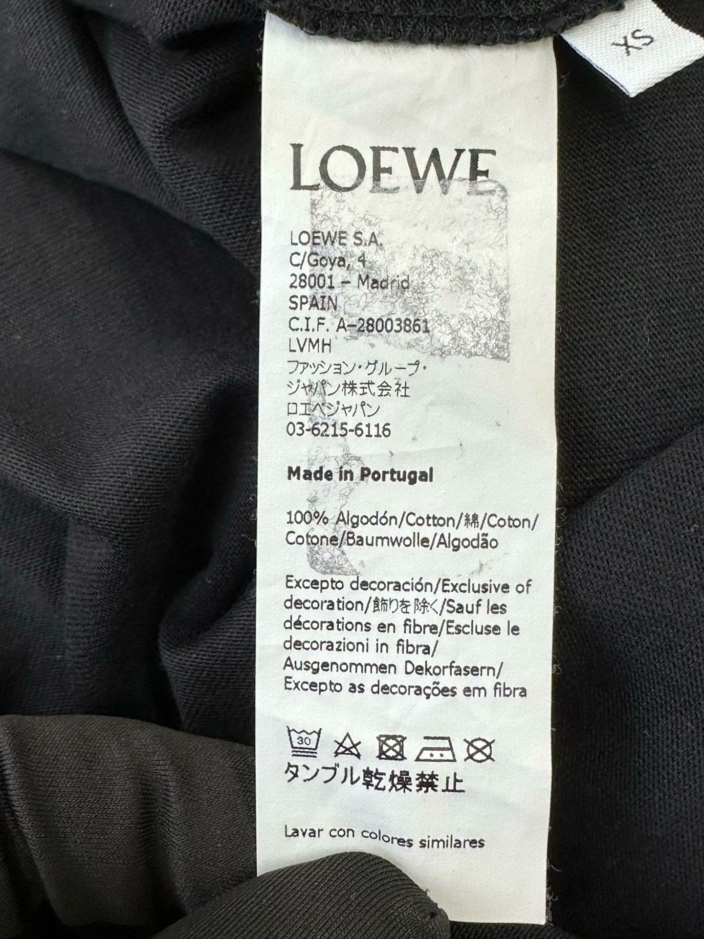 Loewe Loewe Black Embroidered Logo Short-Sleeve T-Shirt XS Size XS / US 0-2 / IT 36-38 - 4 Thumbnail