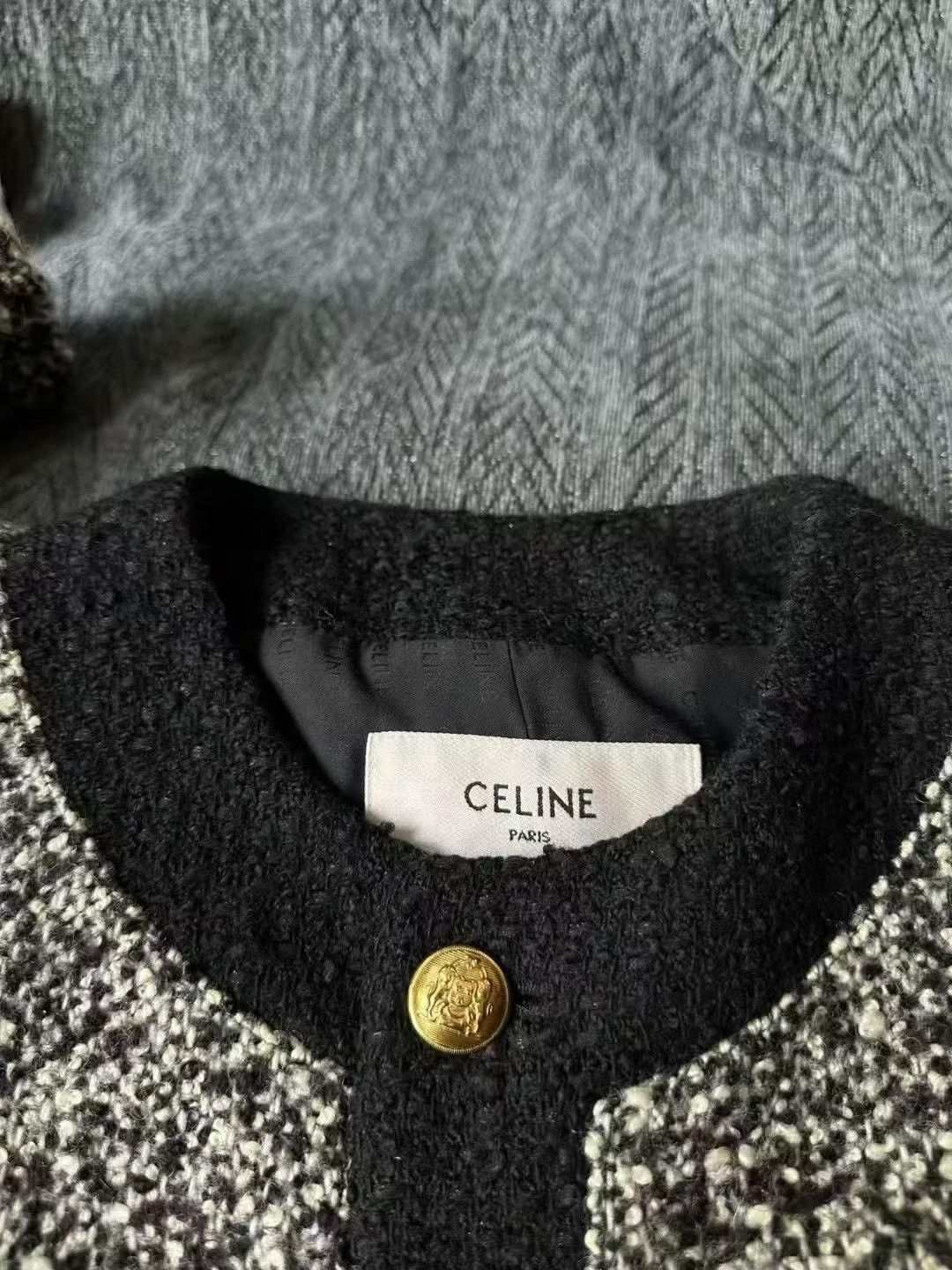 Celine Celine Black White Tweed Jacket Size XXS / US 00 / IT 34 - 3 Thumbnail