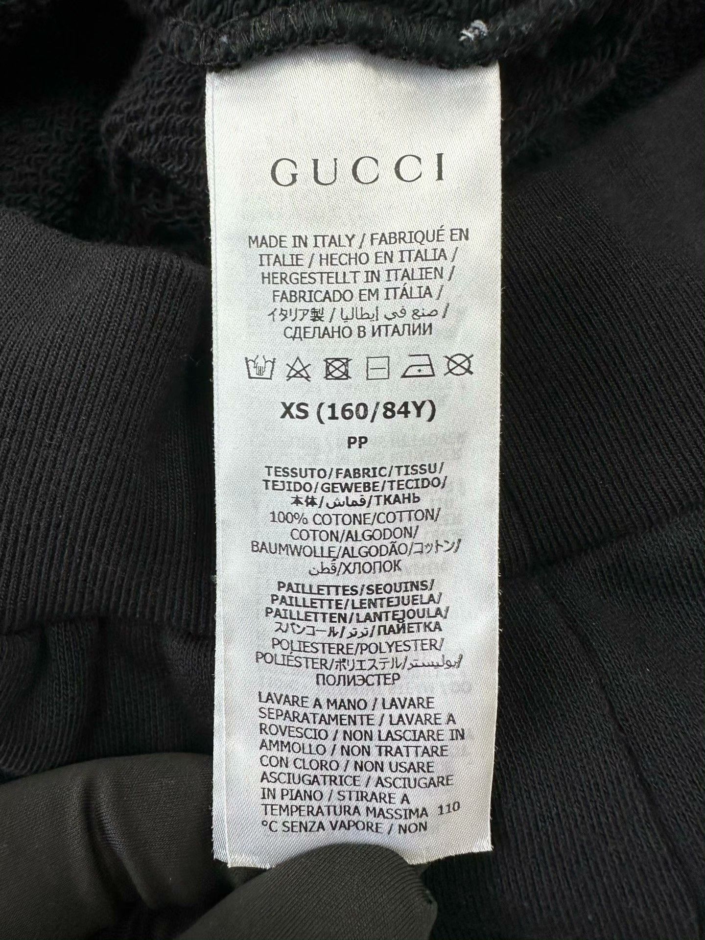 Gucci Gucci Black Sequined Logo Hoodie Size XS / US 0-2 / IT 36-38 - 4 Thumbnail