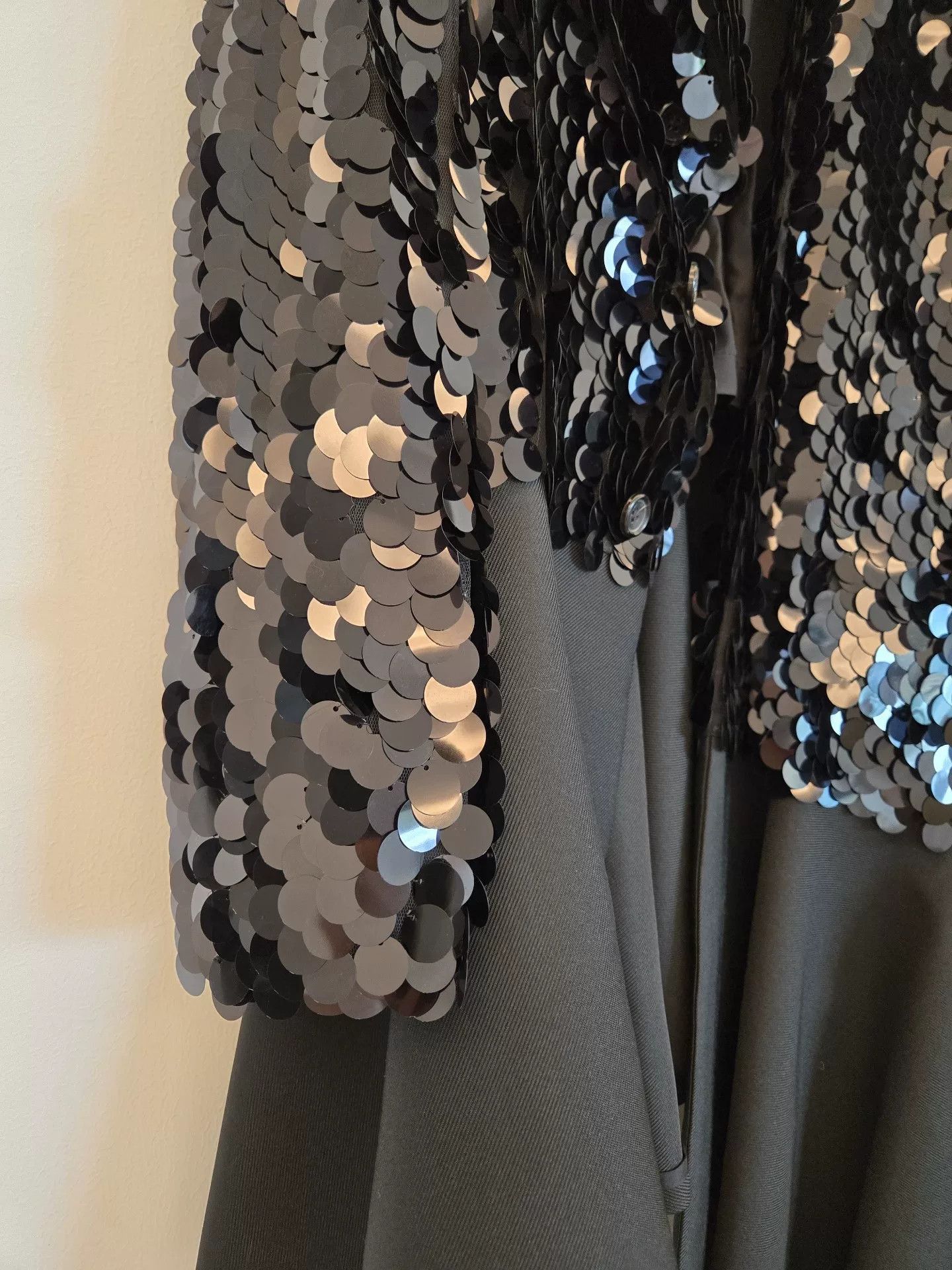 Comme des Garcons COMME des GARÇONS Black Sequin Formal Coat Size S / US 4 / IT 40 - 8 Thumbnail