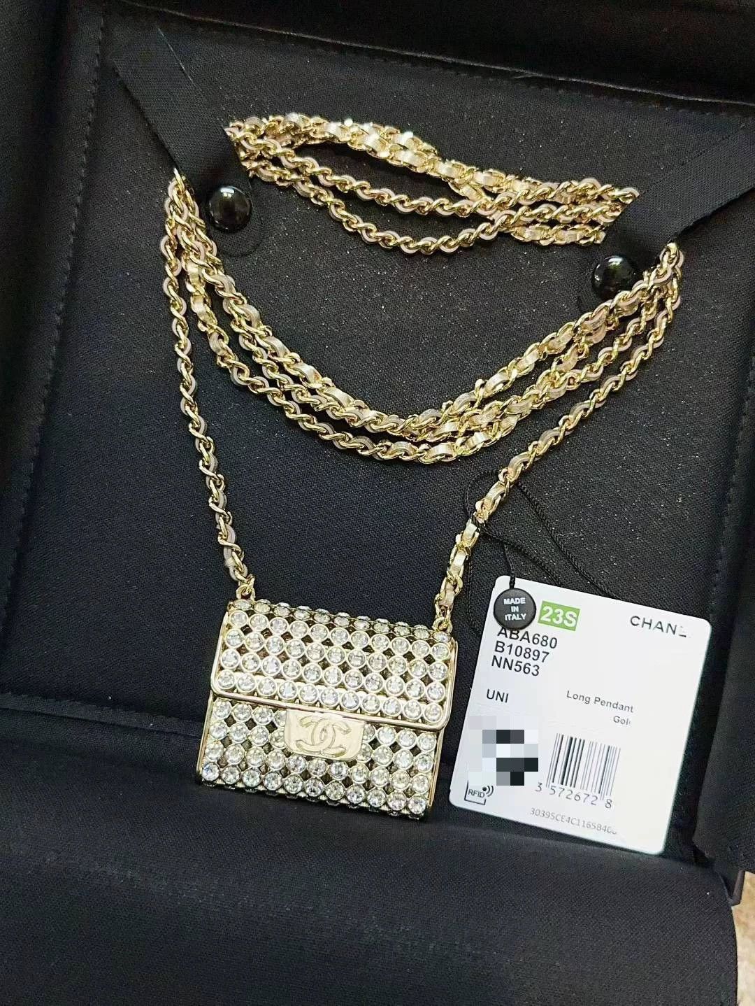 Chanel Chanel 23S Gold Diamond Bag Pendant Necklace Size ONE SIZE - 3 Thumbnail