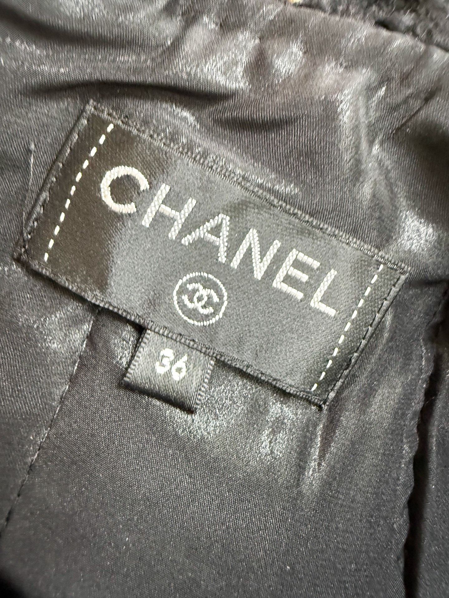 Chanel Chanel Black Woven Mid-Length Skirt Size 36" / US 14 / IT 50 - 4 Thumbnail