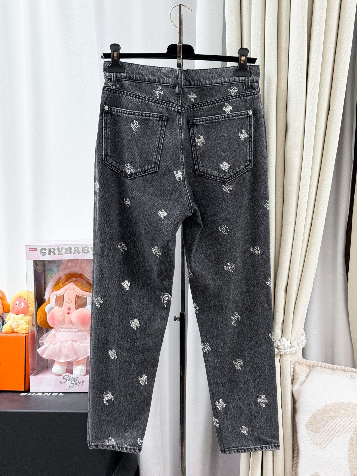 Chanel Chanel 21K Silver Double C Logo Denim Jeans Size 38" / US 16 / IT 52 - 3 Thumbnail