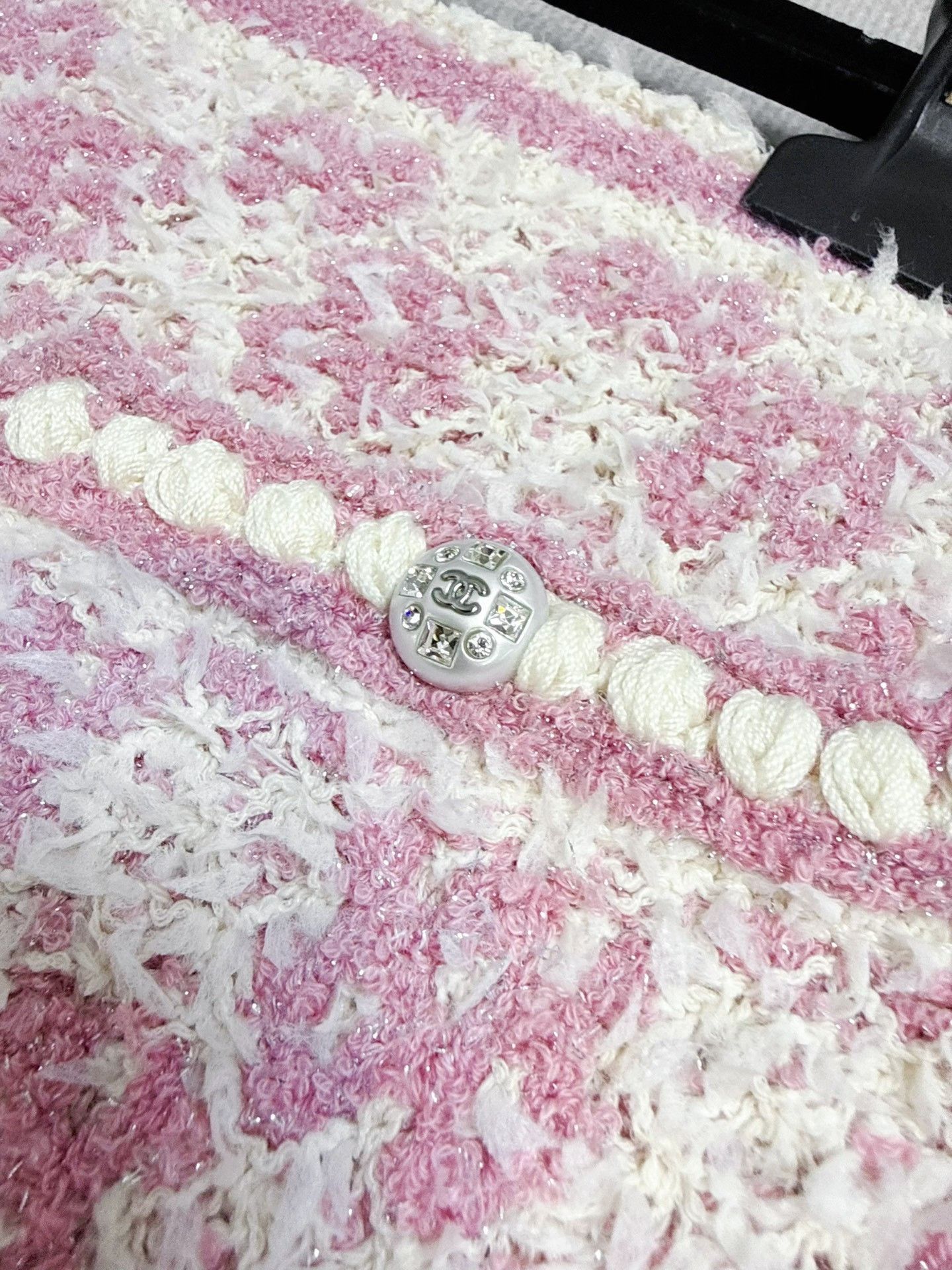 Chanel Chanel 23S Pink White Check Knit Skirt Size 38" / US 16 / IT 52 - 4 Thumbnail