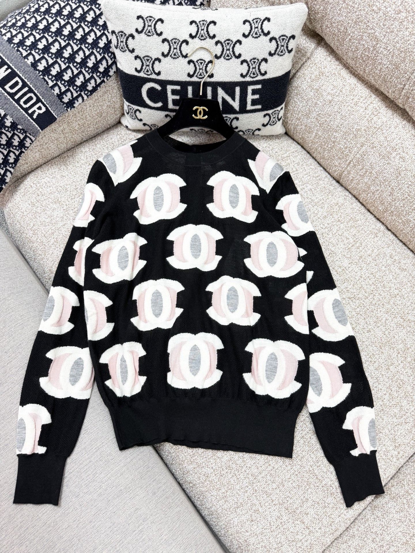 Chanel Chanel Black Double C Logo Knit Top Size S / US 4 / IT 40 - 3 Thumbnail