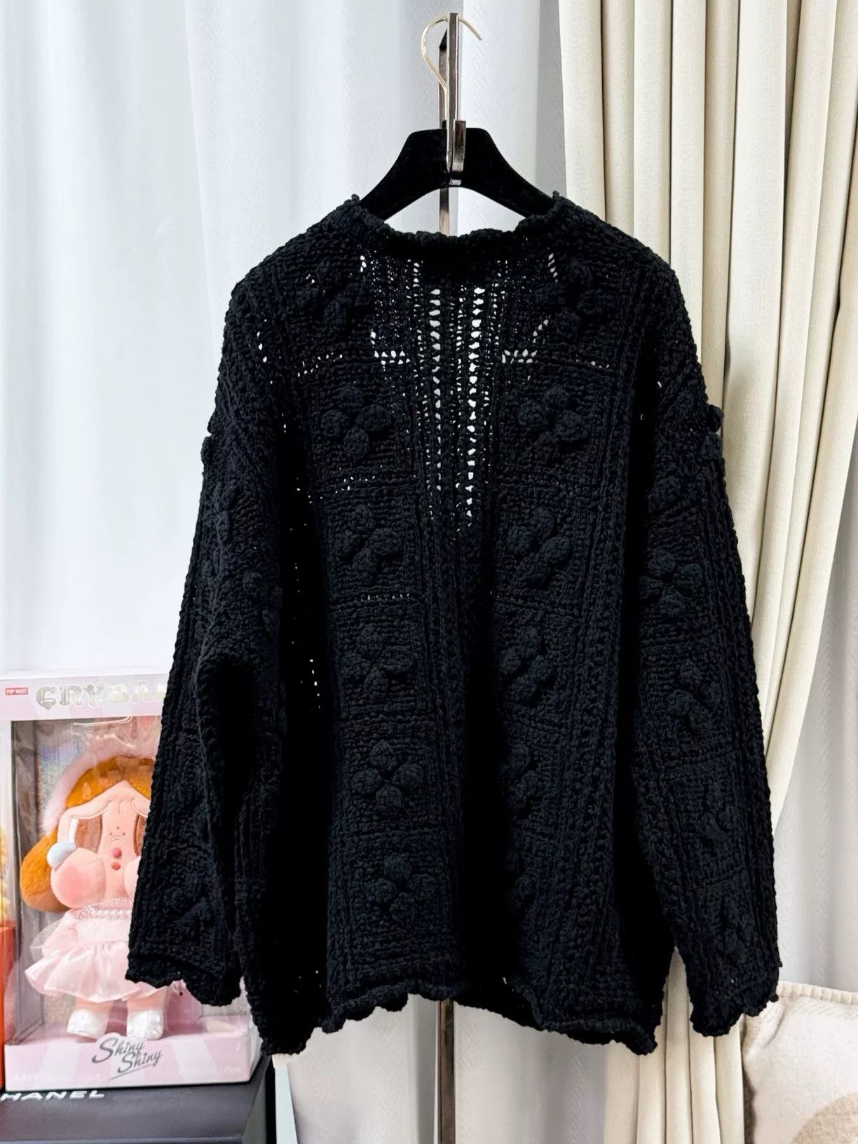 Chanel Chanel Black Hook Flower Knit Cardigan Size S / US 4 / IT 40 - 3 Thumbnail