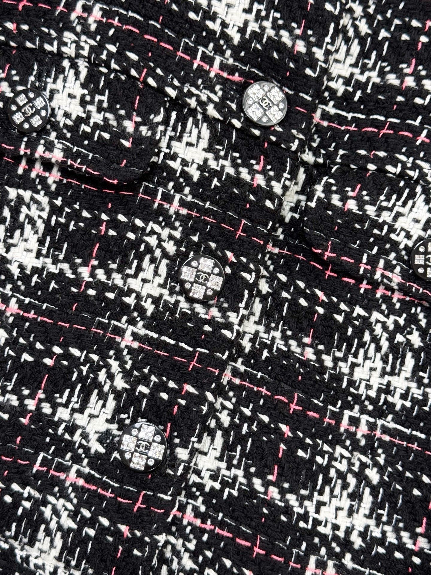 Chanel Chanel 21K Checkered Tweed Cropped Jacket Size S / US 4 / IT 40 - 4 Thumbnail