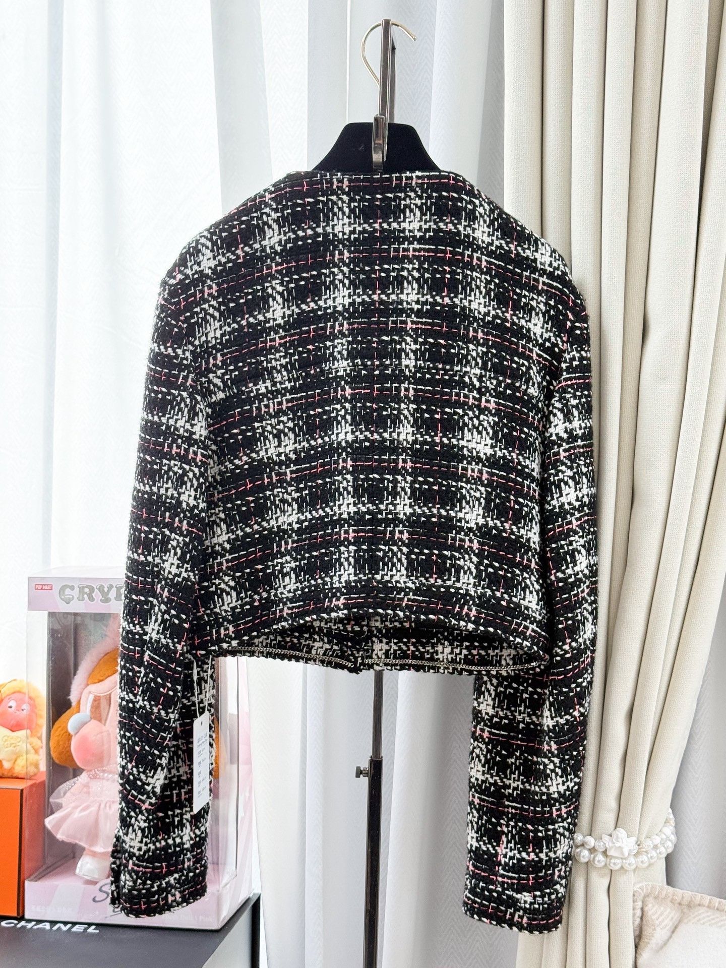 Chanel Chanel 21K Checkered Tweed Cropped Jacket Size S / US 4 / IT 40 - 3 Thumbnail