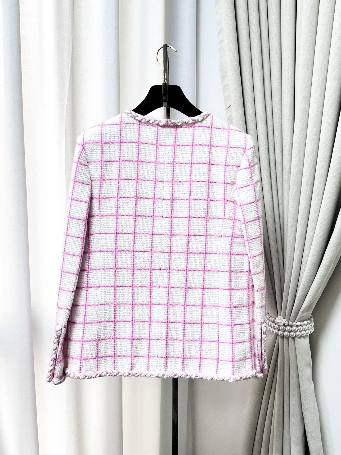 Chanel Chanel 23C Pink Checkered Coat Size XS / US 0-2 / IT 36-38 - 3 Thumbnail