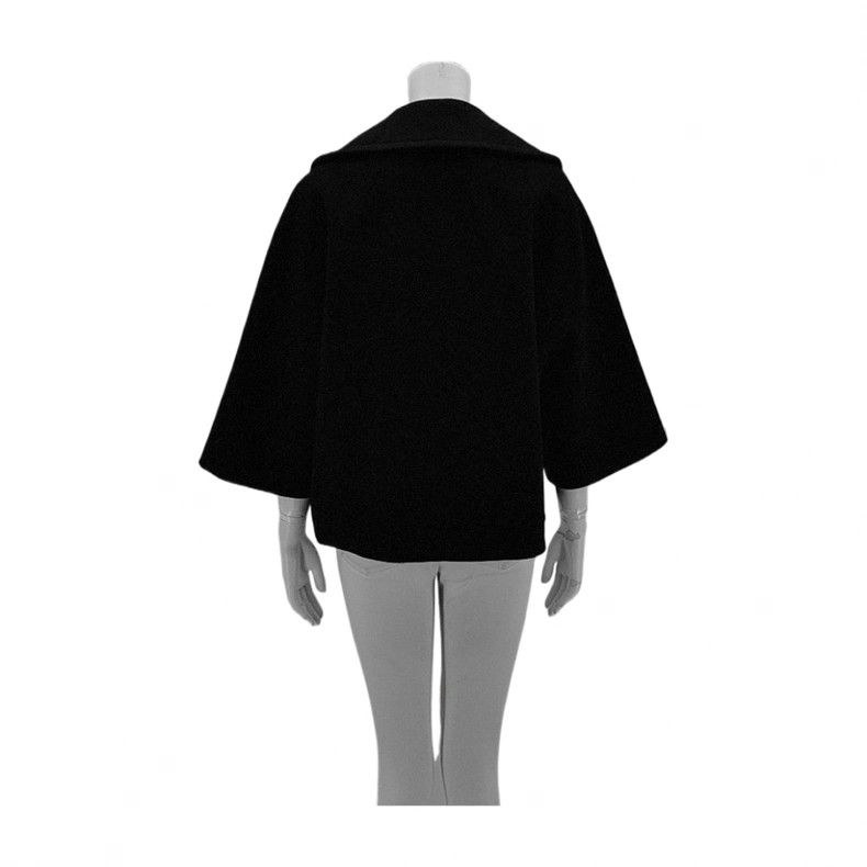 Valentino Valentino Blue Wool Cape Coat M Size S / US 4 / IT 40 - 2 Thumbnail