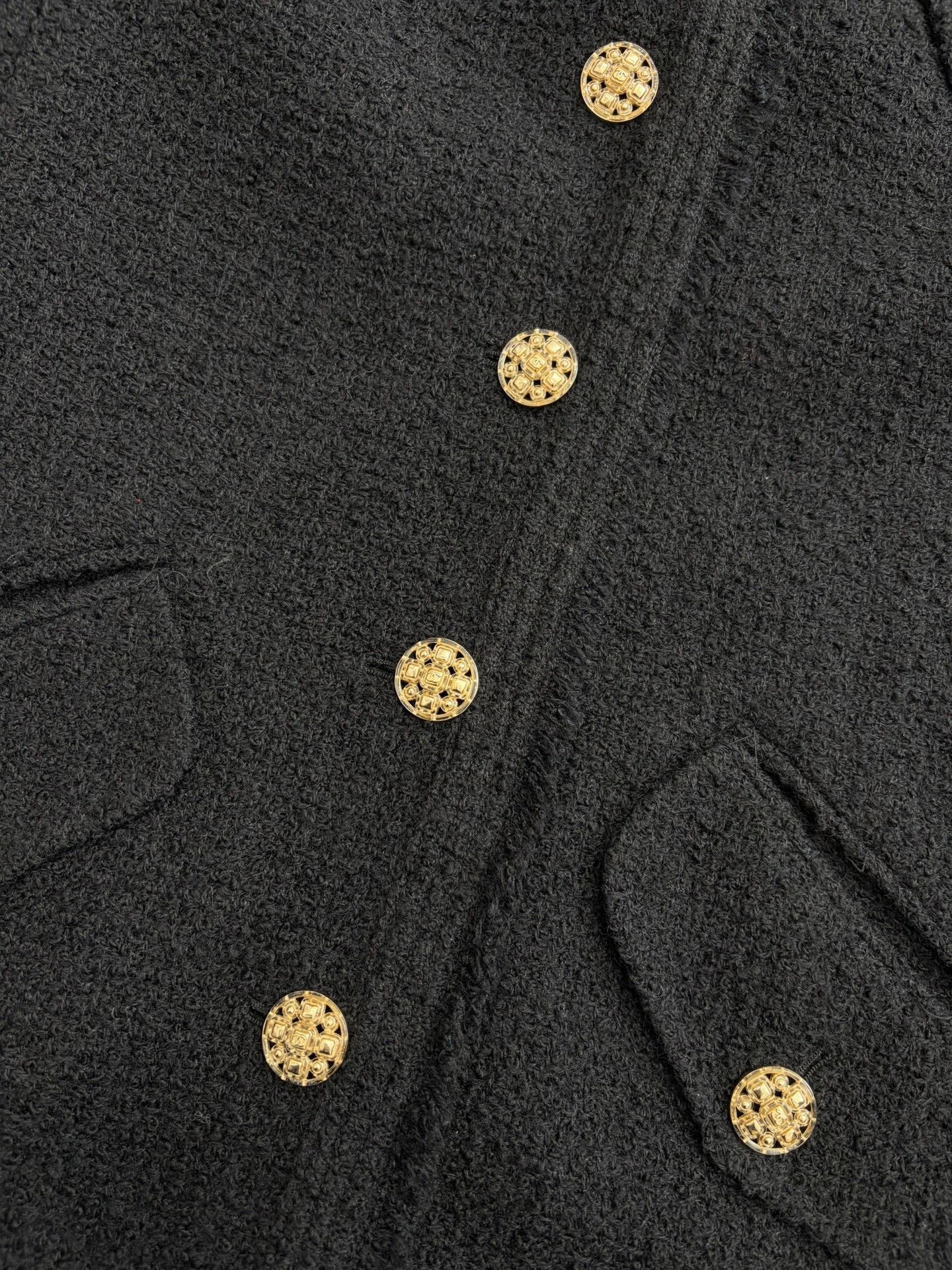 Chanel Chanel Black Gold Button Four Pocket Coat Size S / US 4 / IT 40 - 3 Thumbnail