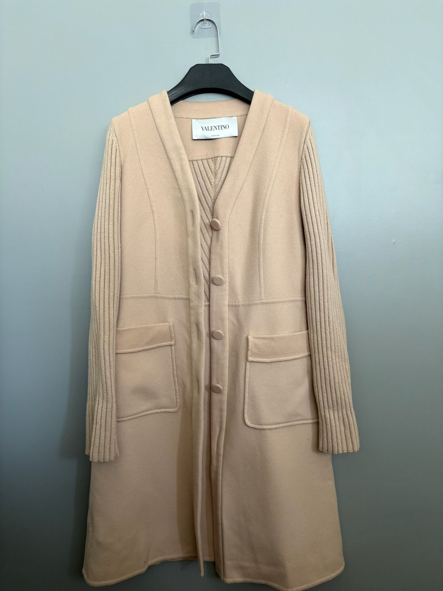 Valentino Valentino Beige Mid-Length Wool Coat M Size M / US 6-8 / IT 42-44 - 3 Thumbnail